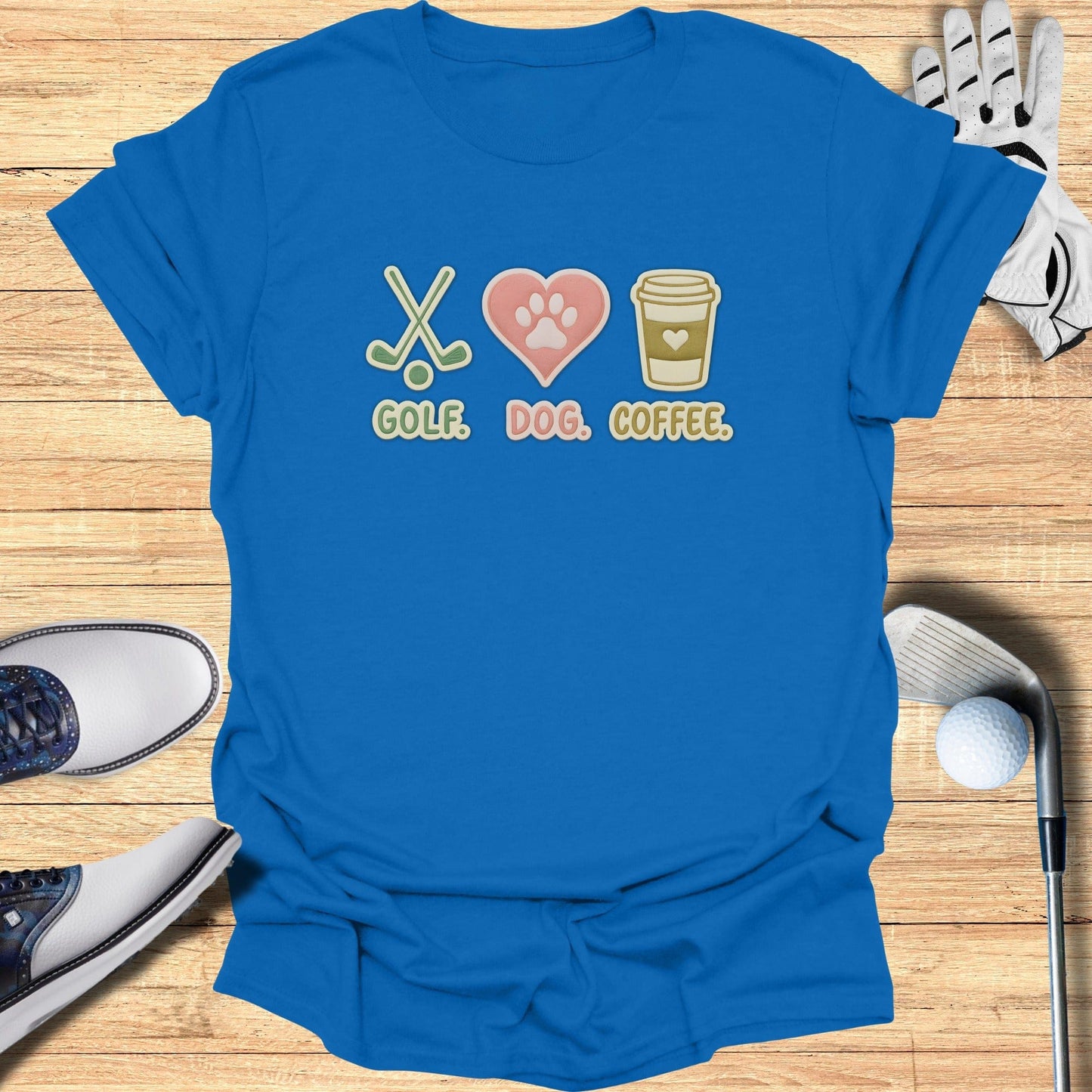 Golf Dog Coffee Graphic Tee for Enthusiasts