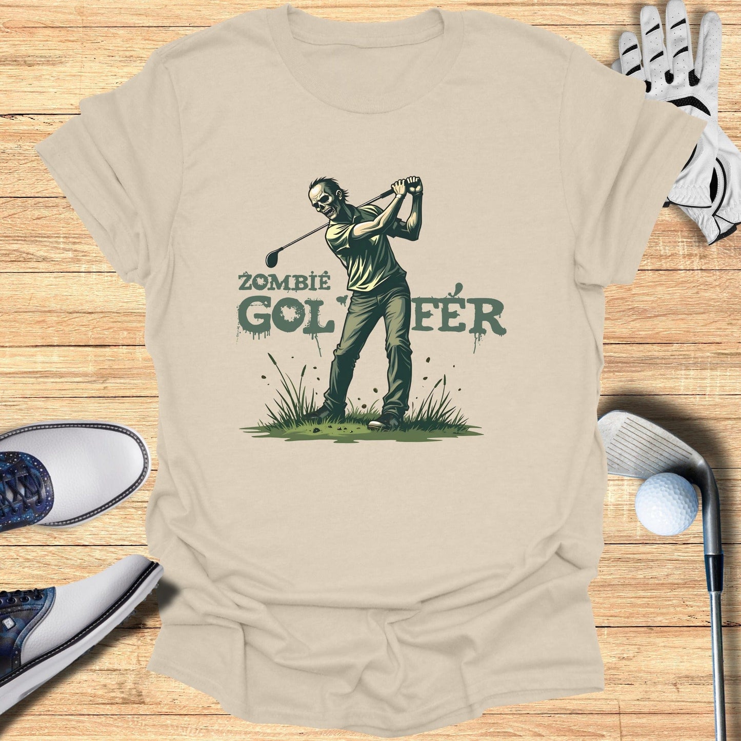 Zombie Golfer T-Shirt - Funny Golf Tee by Swing Epic