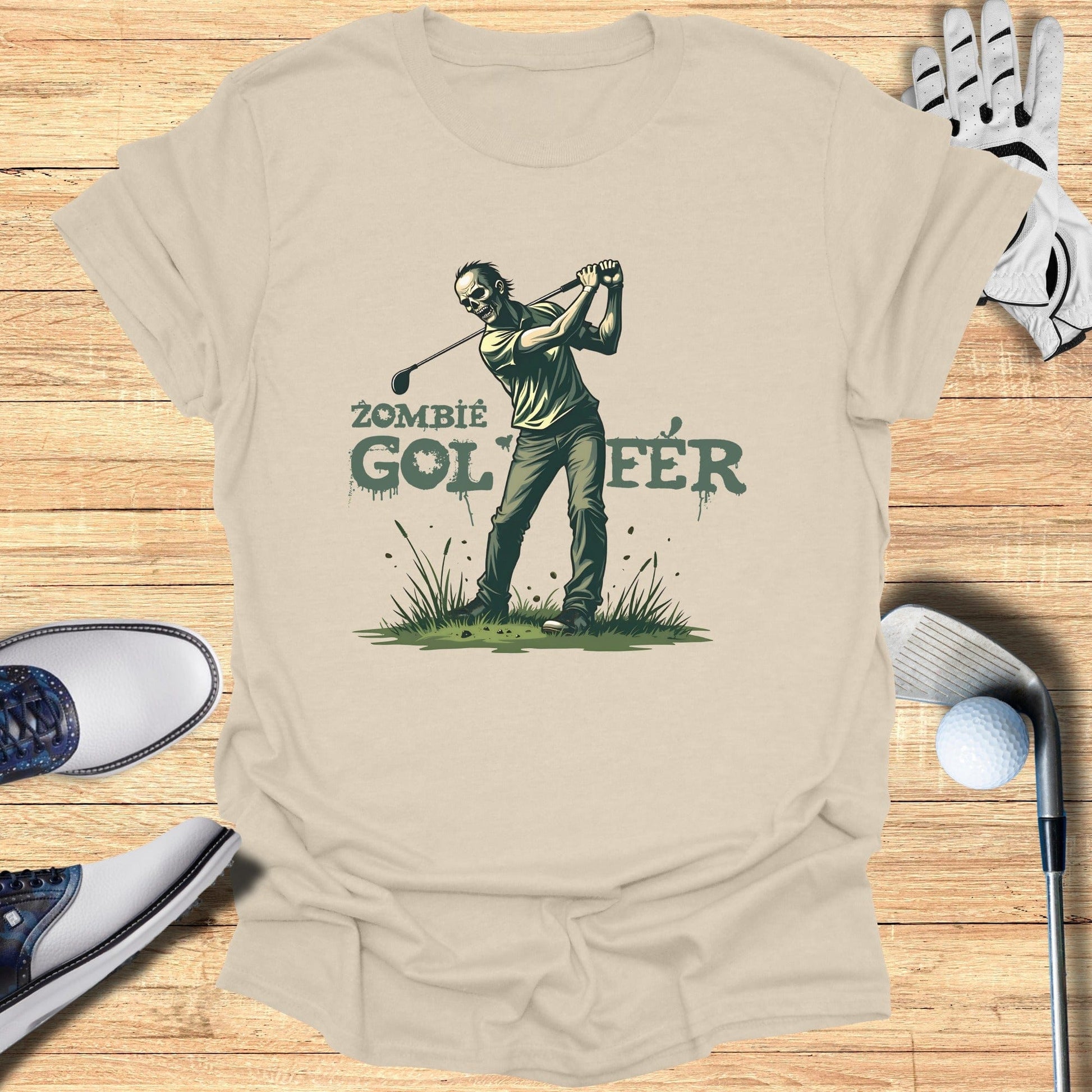 Zombie Golfer T-Shirt - Funny Golf Tee by Swing Epic