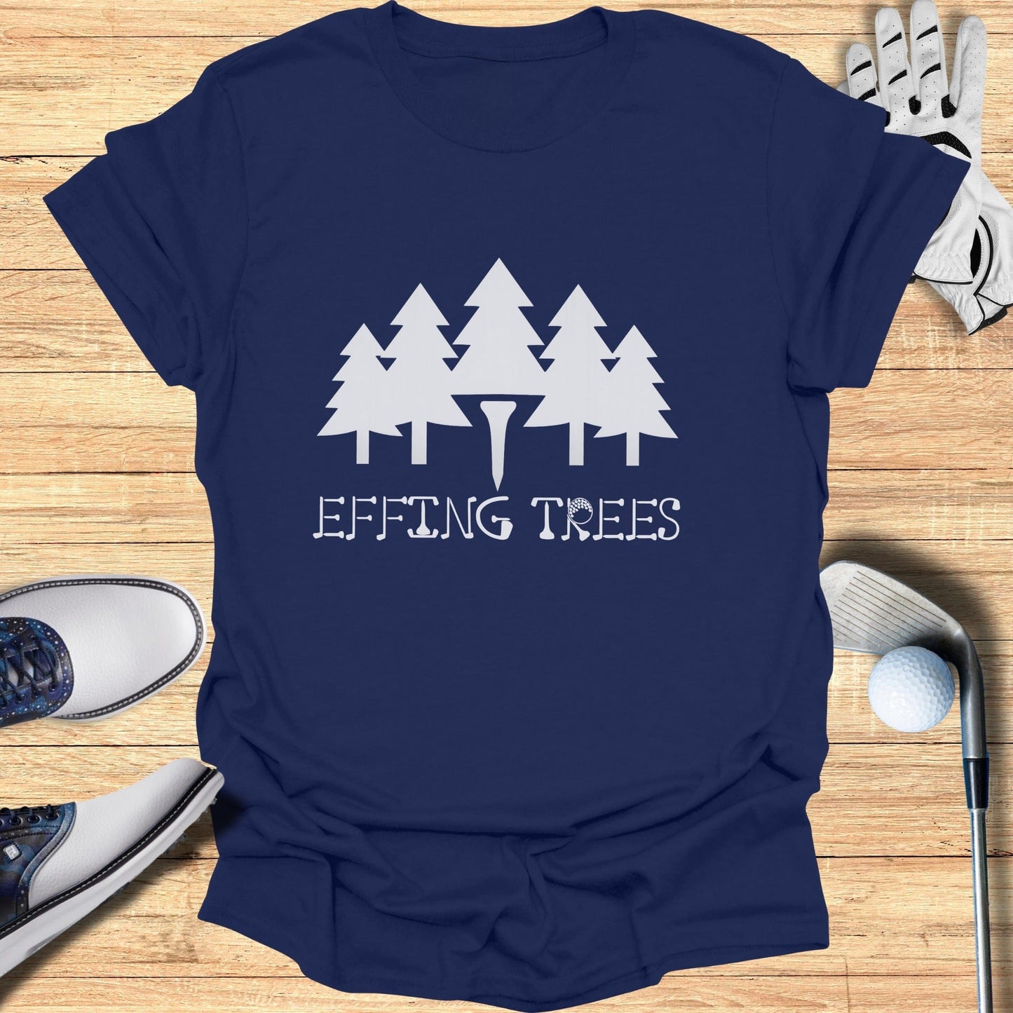 Effing Trees Design Graphic Golf Shirt