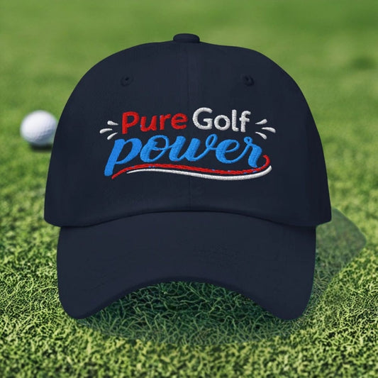 Pure Golf Power Embroidered Golf Cap - Funny Golf Tee by Swing Epic