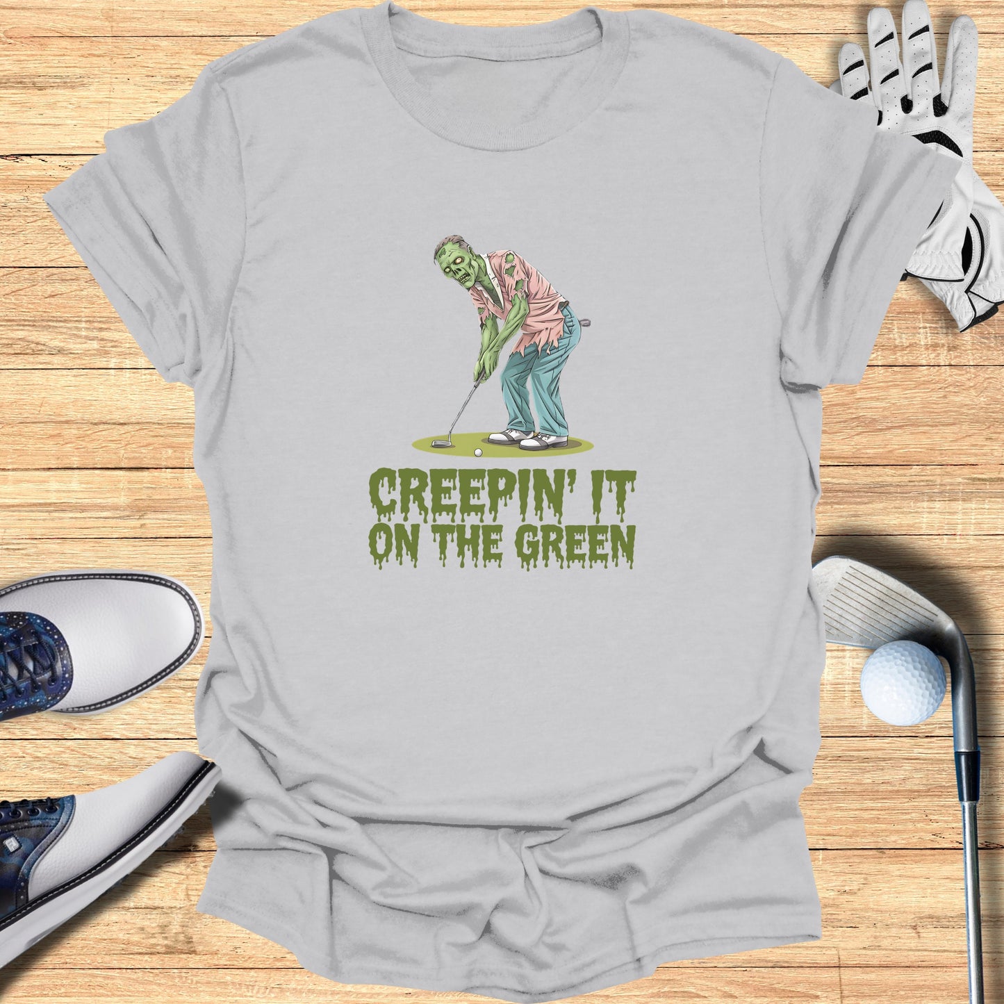 Creepin' It On The Green Zombie Golfing Tee product type
