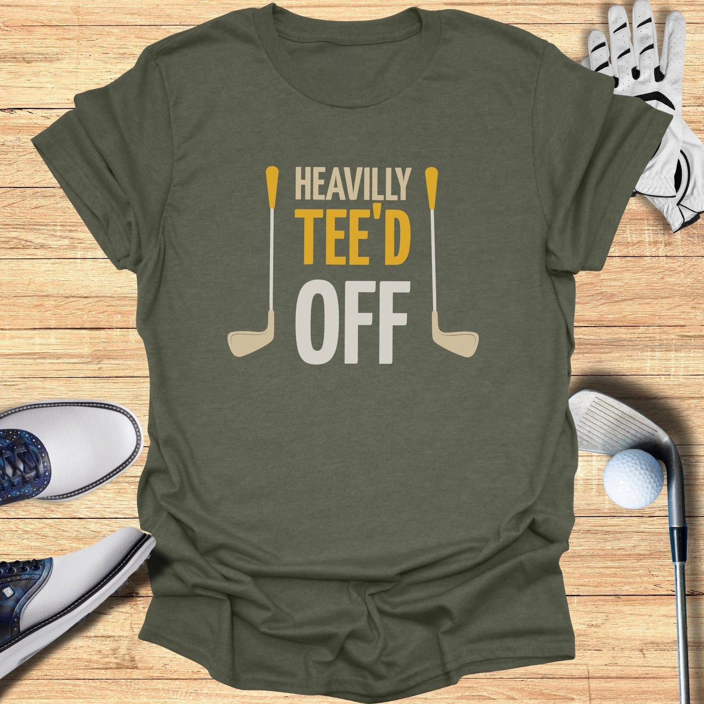 Heavily Tee'd Off T-Shirt - Funny Golf Tee by Swing Epic