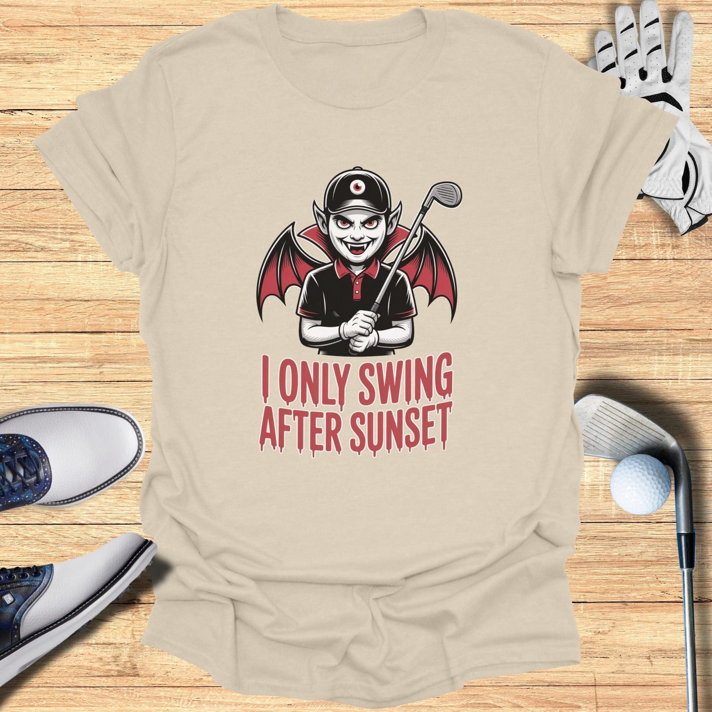 Swing After Sunset T-Shirt - Funny Golf Tee by Swing Epic