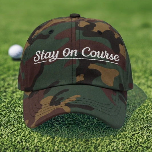 Stay On Course Embroidered Golf Cap - Funny Golf Tee by Swing Epic