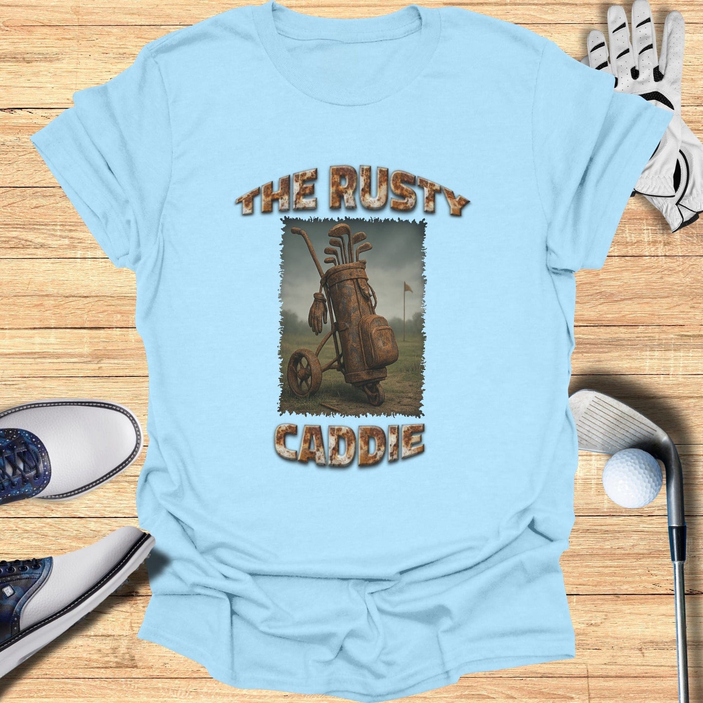 The Rusty Caddie T-Shirt - Funny Golf Tee by Swing Epic