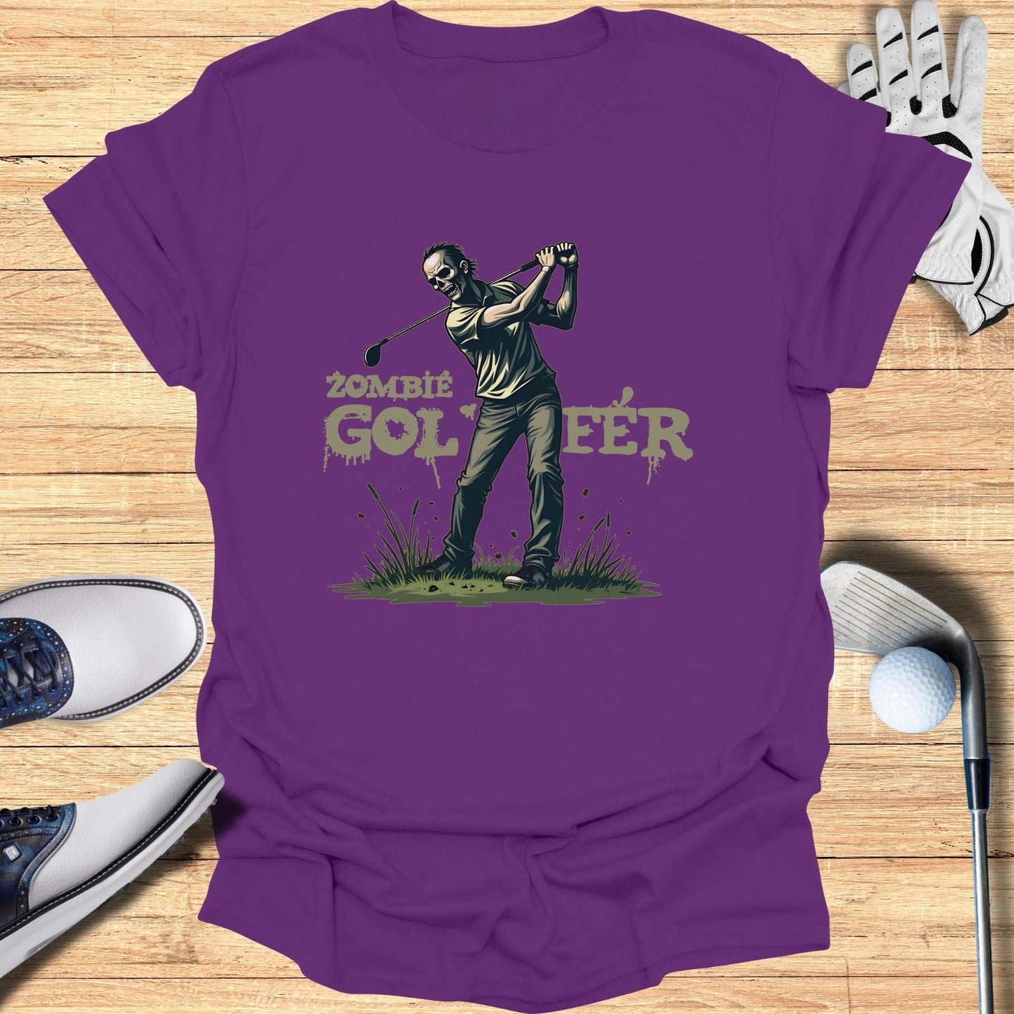 Zombie Golfer T-Shirt - Funny Golf Tee by Swing Epic
