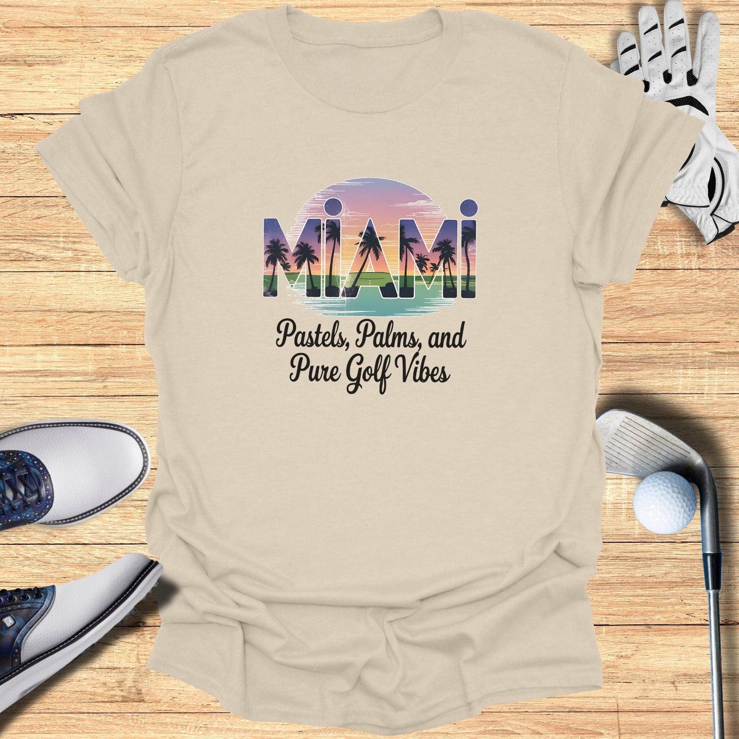 Miami Golf Vibes T-Shirt - Funny Golf Tee by Swing Epic