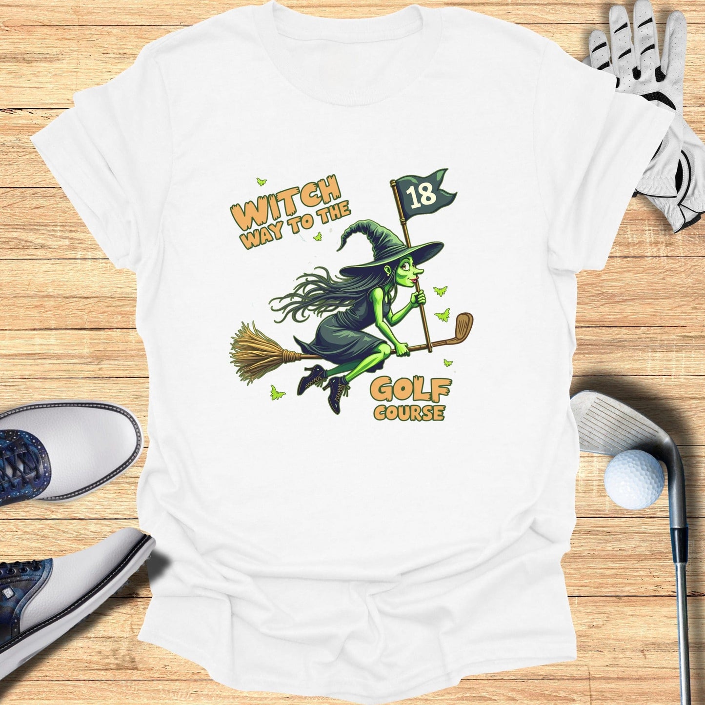 Witch Way to the Course T-Shirt - Funny Golf Tee by Swing Epic