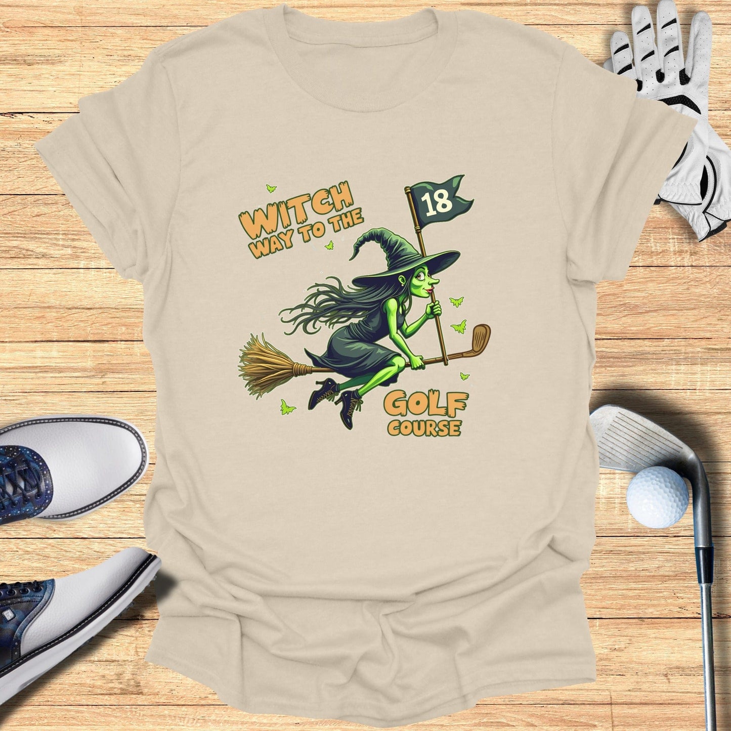 Witch Way to the Course T-Shirt - Funny Golf Tee by Swing Epic