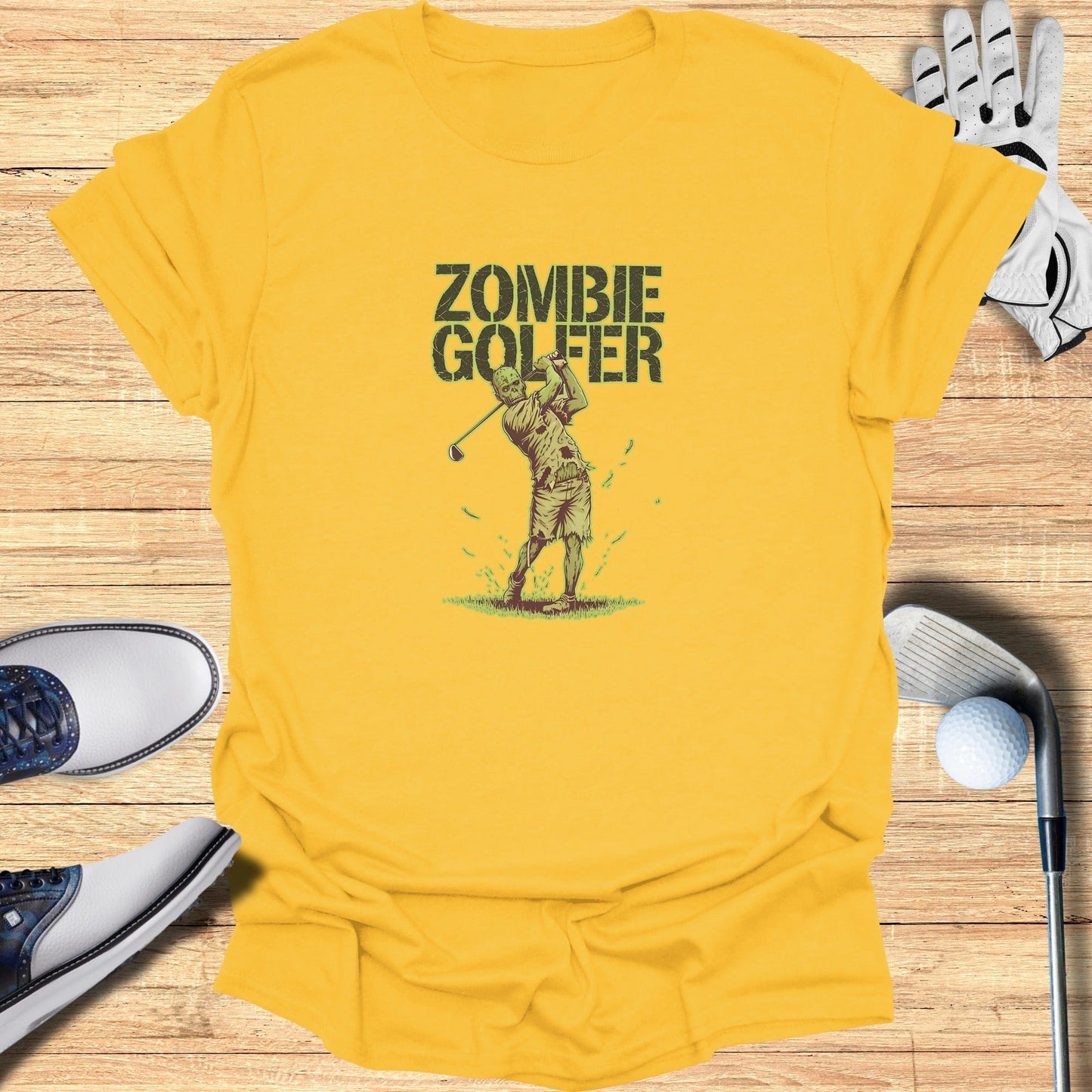 Zombie Golfer T-Shirt - Funny Golf Tee by Swing Epic