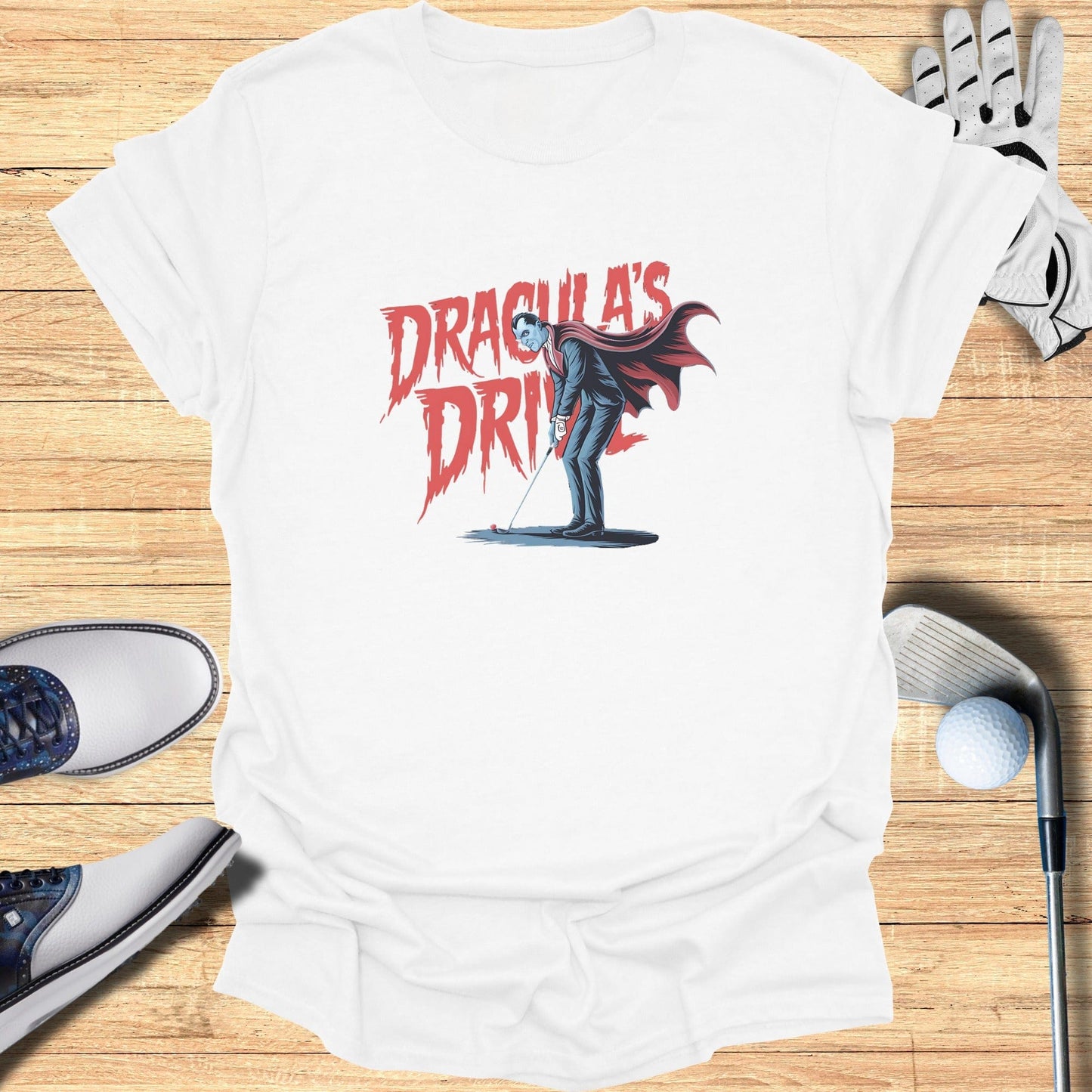 Dracula’s Drive T-Shirt - Funny Golf Tee by Swing Epic