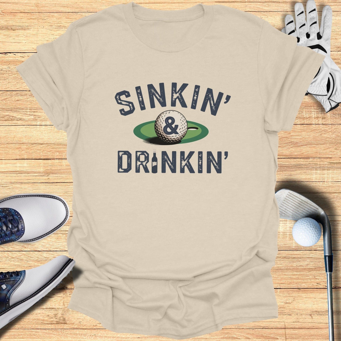 Sinkin’ & Drinkin’ T-Shirt - Funny Golf Tee by Swing Epic