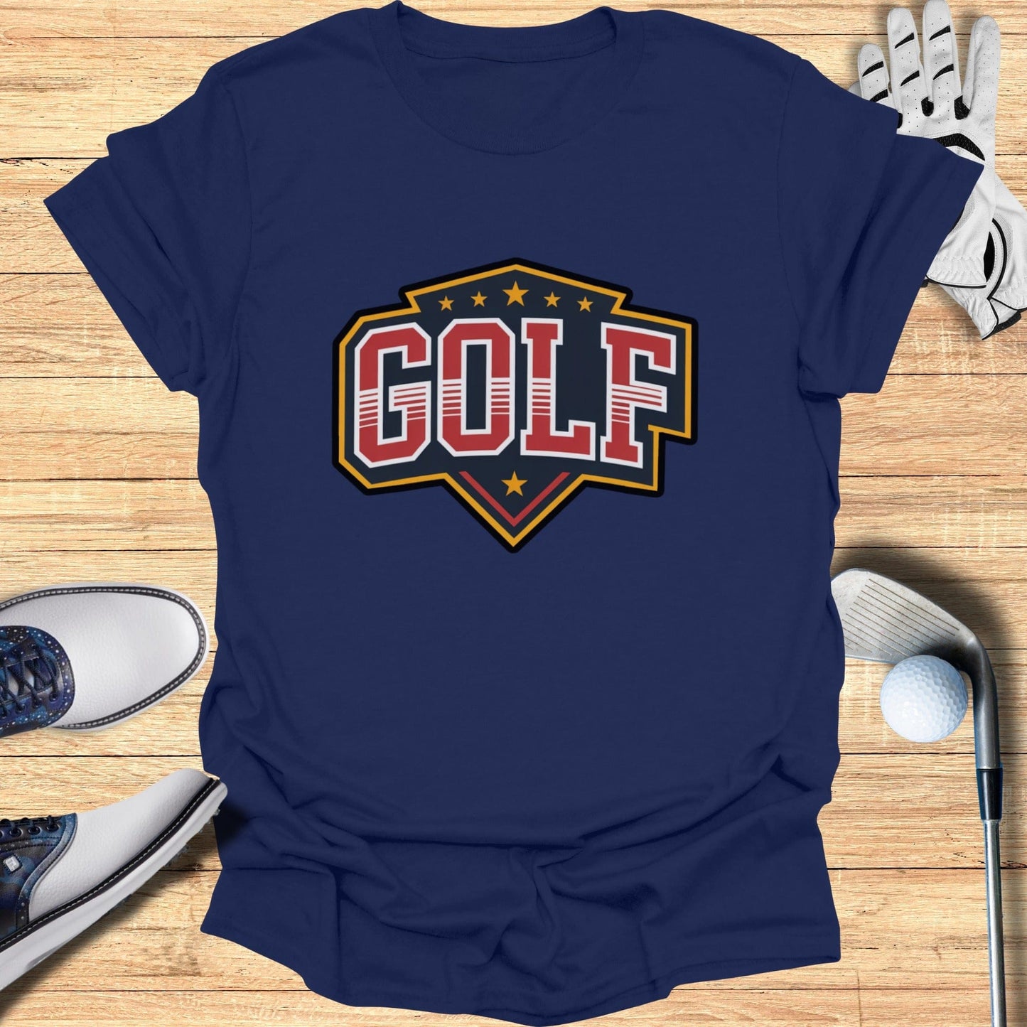 Stylish Navy Blue Graphic Tee with Golf Design