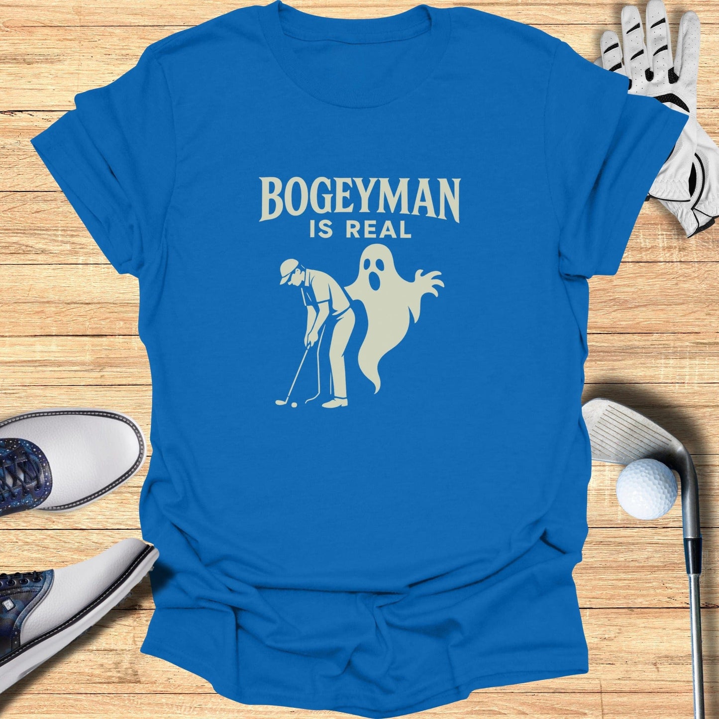 Bogeyman Is Real T-Shirt - Funny Golf Tee by Swing Epic
