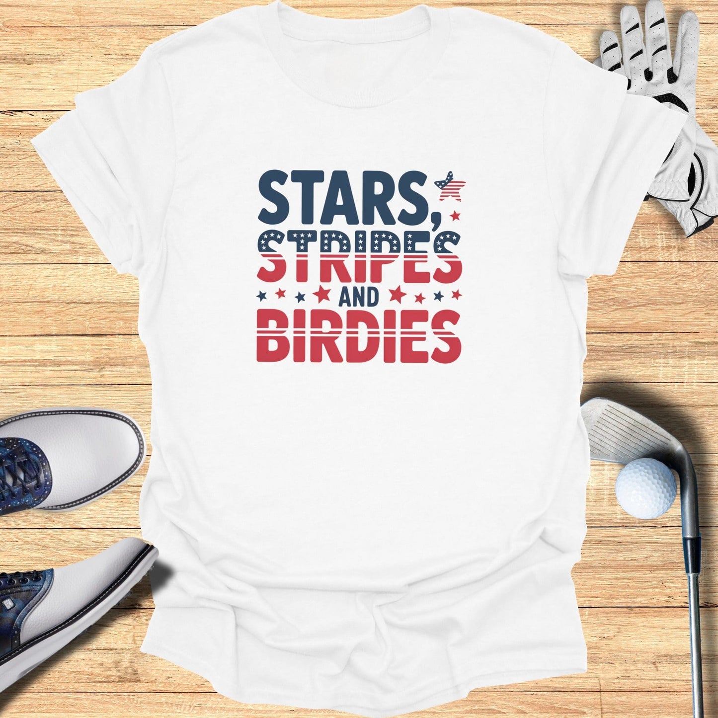 Stars Stripes T-Shirt - Funny Golf Tee by Swing Epic