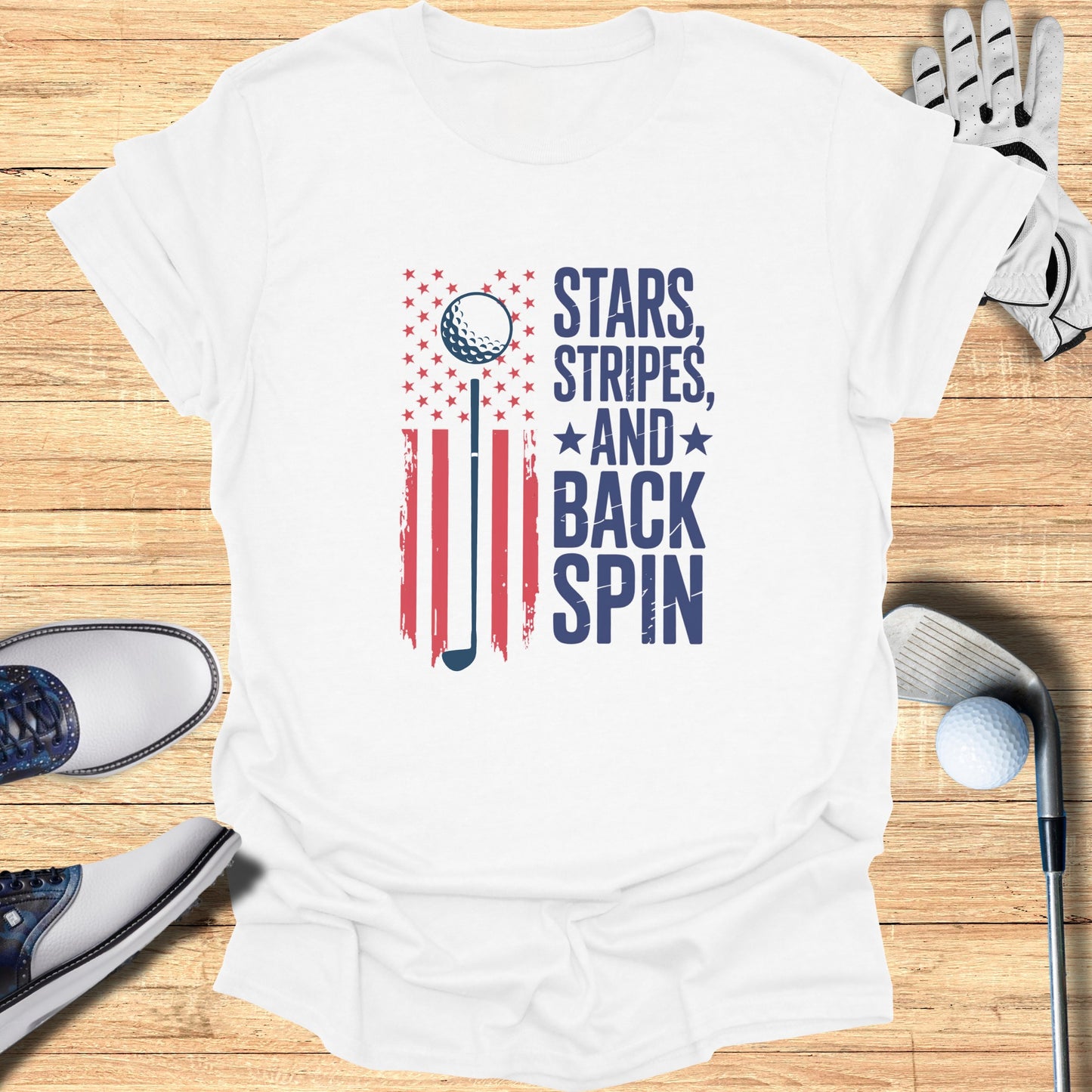 Stars Stripes and Back Spin Graphic T-shirt product type