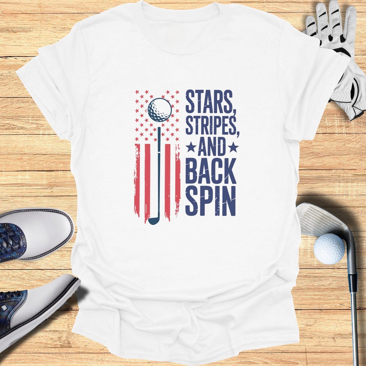 Stars Stripes T-Shirt - Funny Golf Tee by Swing Epic