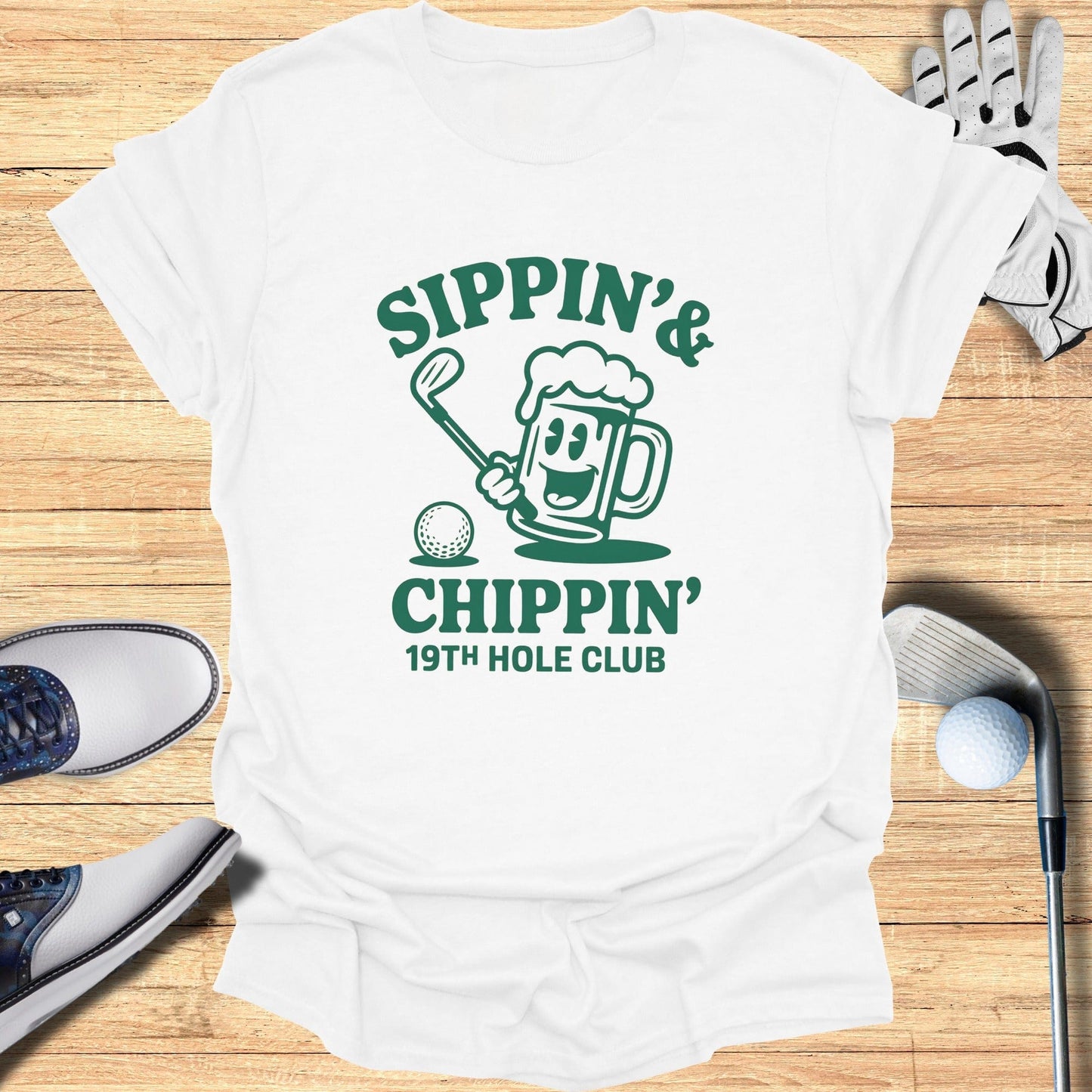 Sippin’ & Chippin’ T-Shirt - Funny Golf Tee by Swing Epic