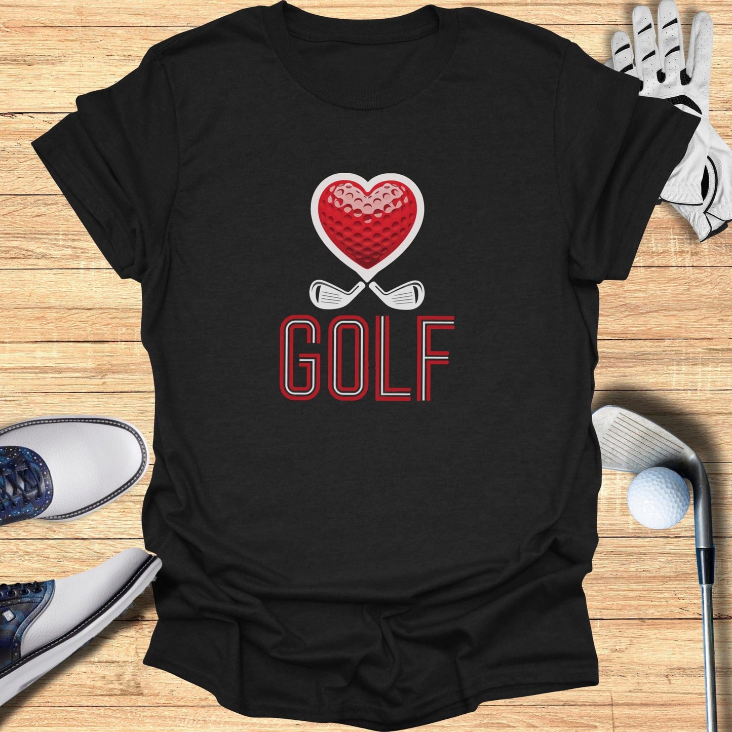 Golf Heart T-Shirt - Funny Golf Tee by Swing Epic