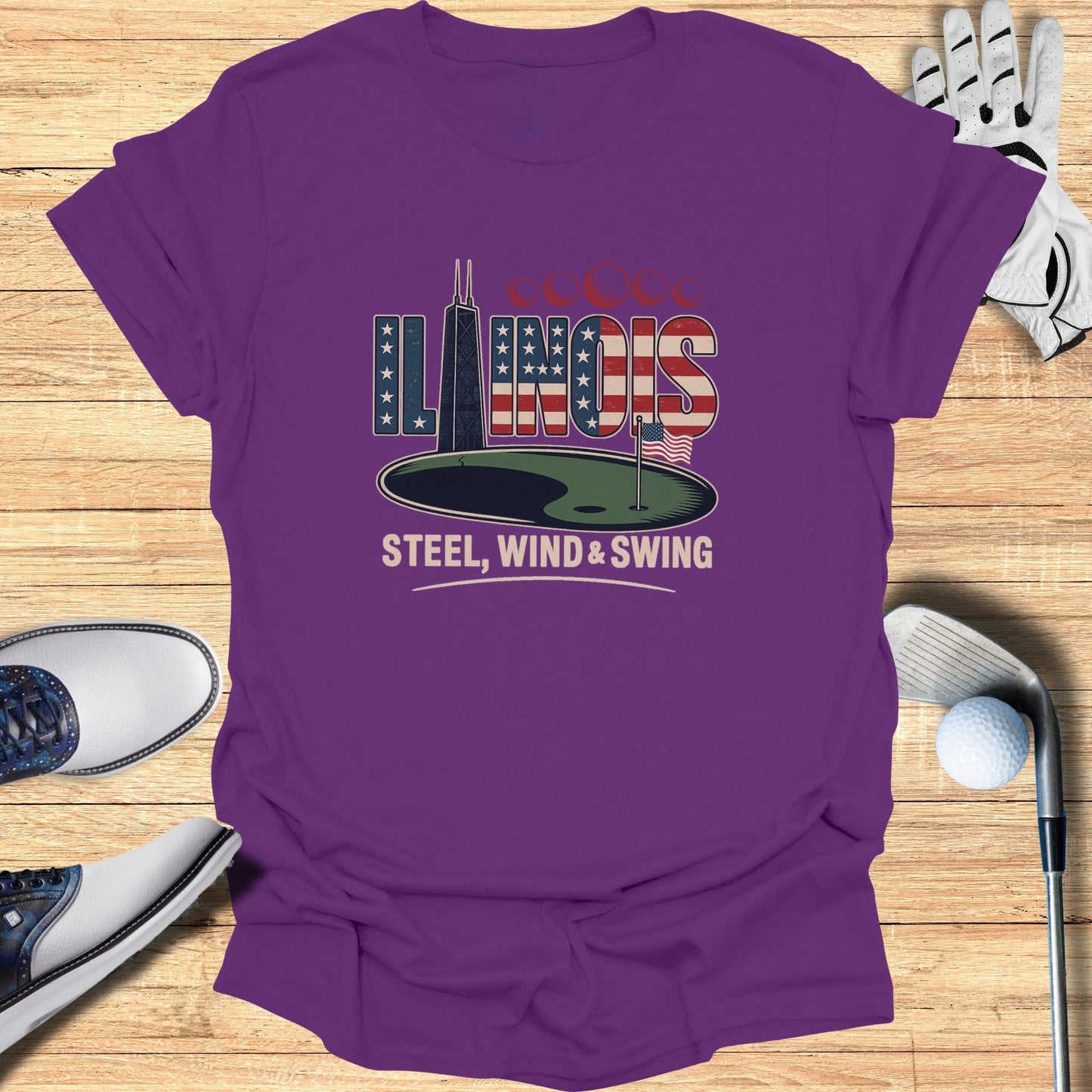 Illinois Golf T-Shirt - Funny Golf Tee by Swing Epic