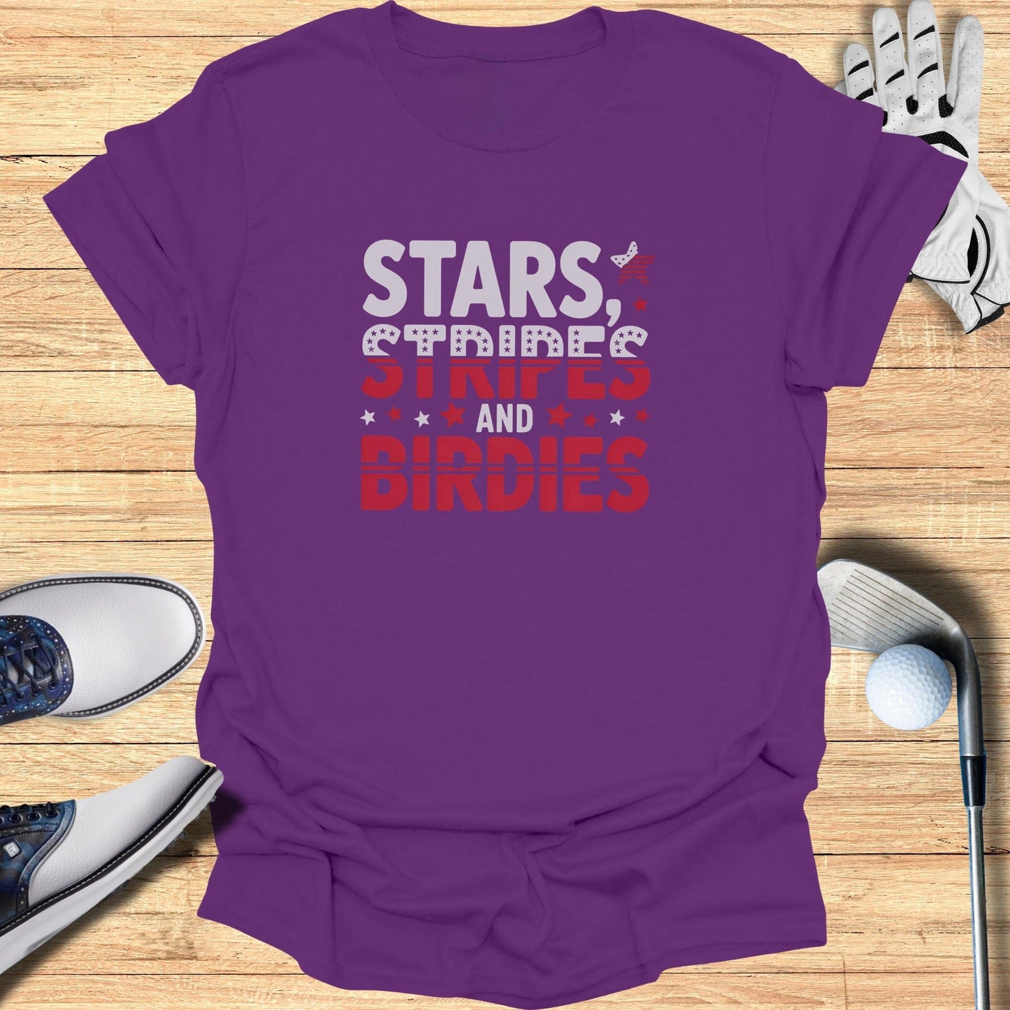 Stars Stripes T-Shirt - Funny Golf Tee by Swing Epic