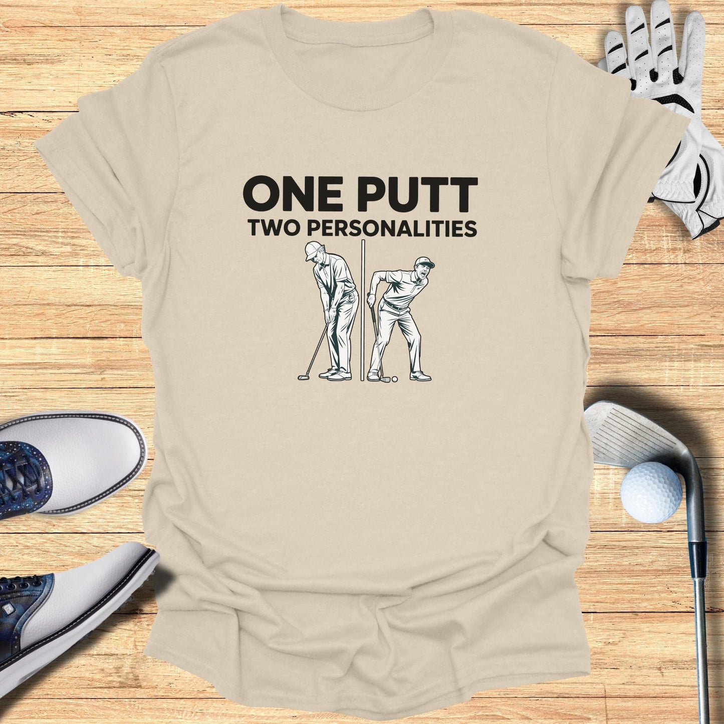 One Putt Two Personalities T-Shirt - Funny Golf Tee by Swing Epic