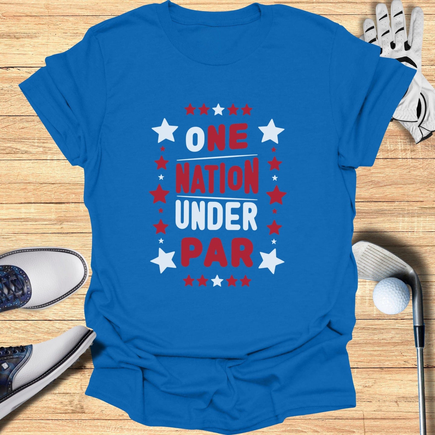One Nation T-Shirt - Funny Golf Tee by Swing Epic