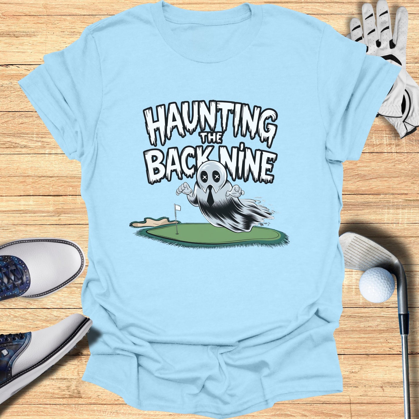 Haunting The Back Nine Funny Ghost Golf T Shirt product type