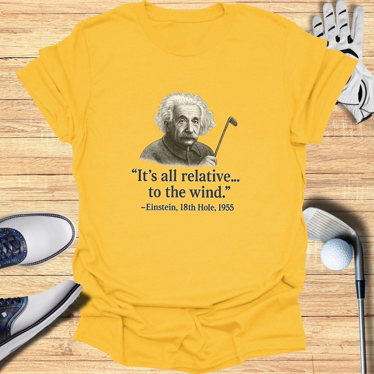 It's All Relative To The Wind T-Shirt - Funny Golf Tee by Swing Epic