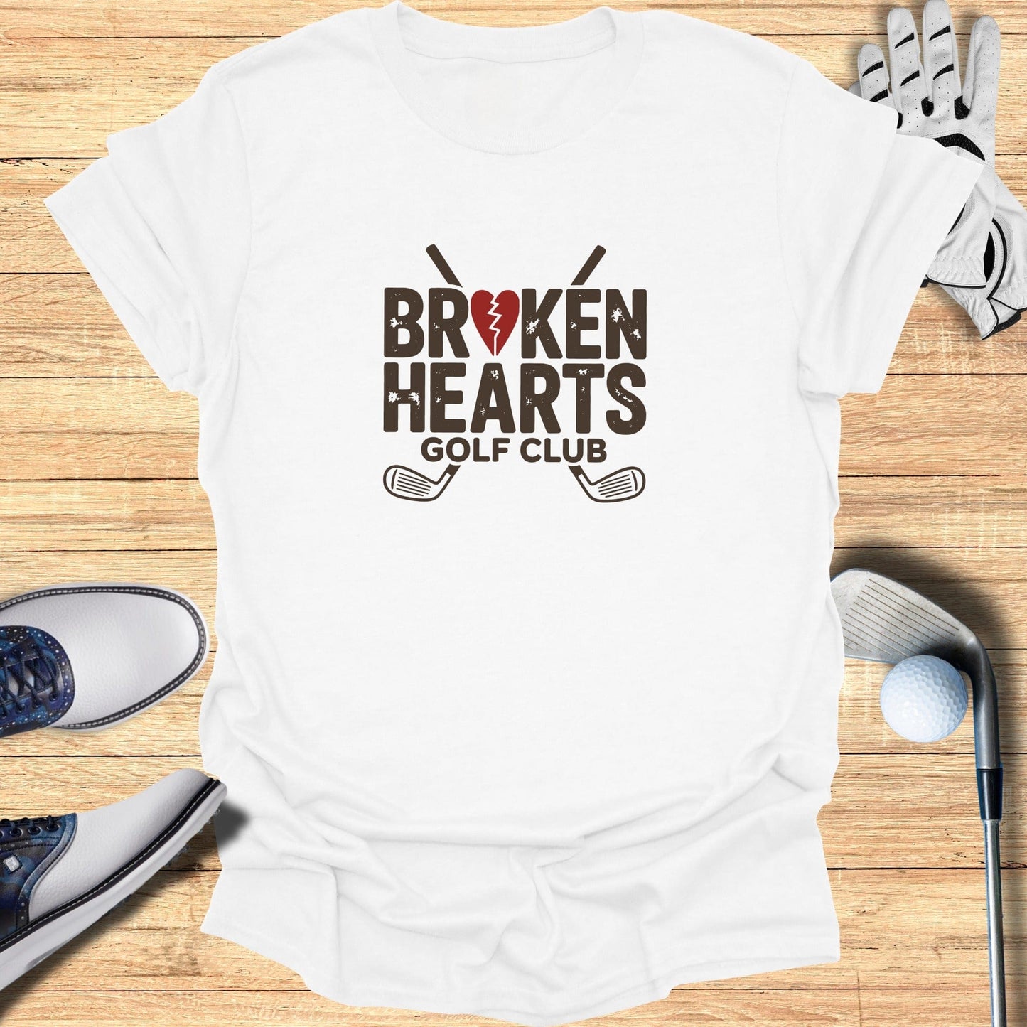 Broken Hearts Golf Club T-Shirt - Funny Golf Tee by Swing Epic