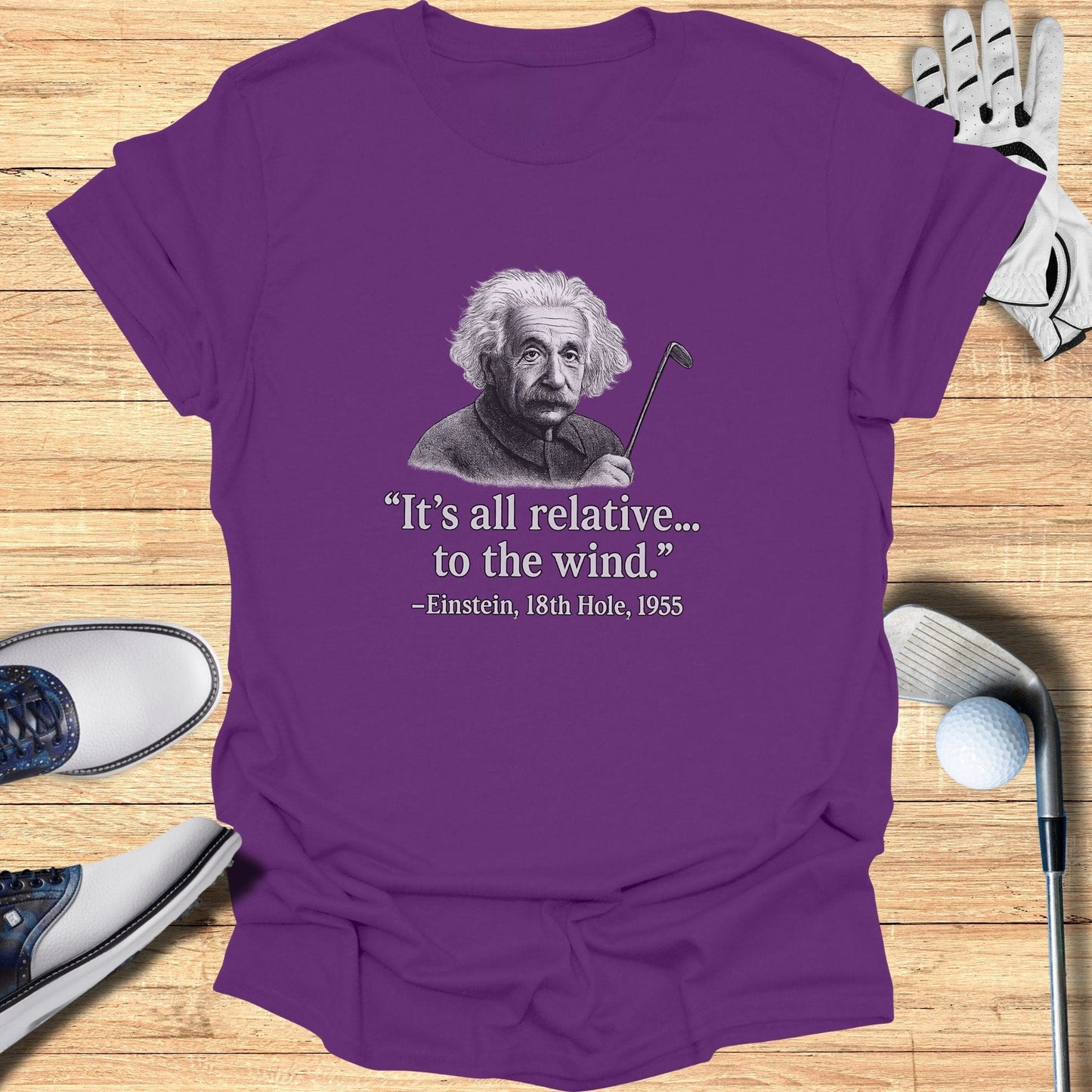 It's All Relative To The Wind T-Shirt - Funny Golf Tee by Swing Epic