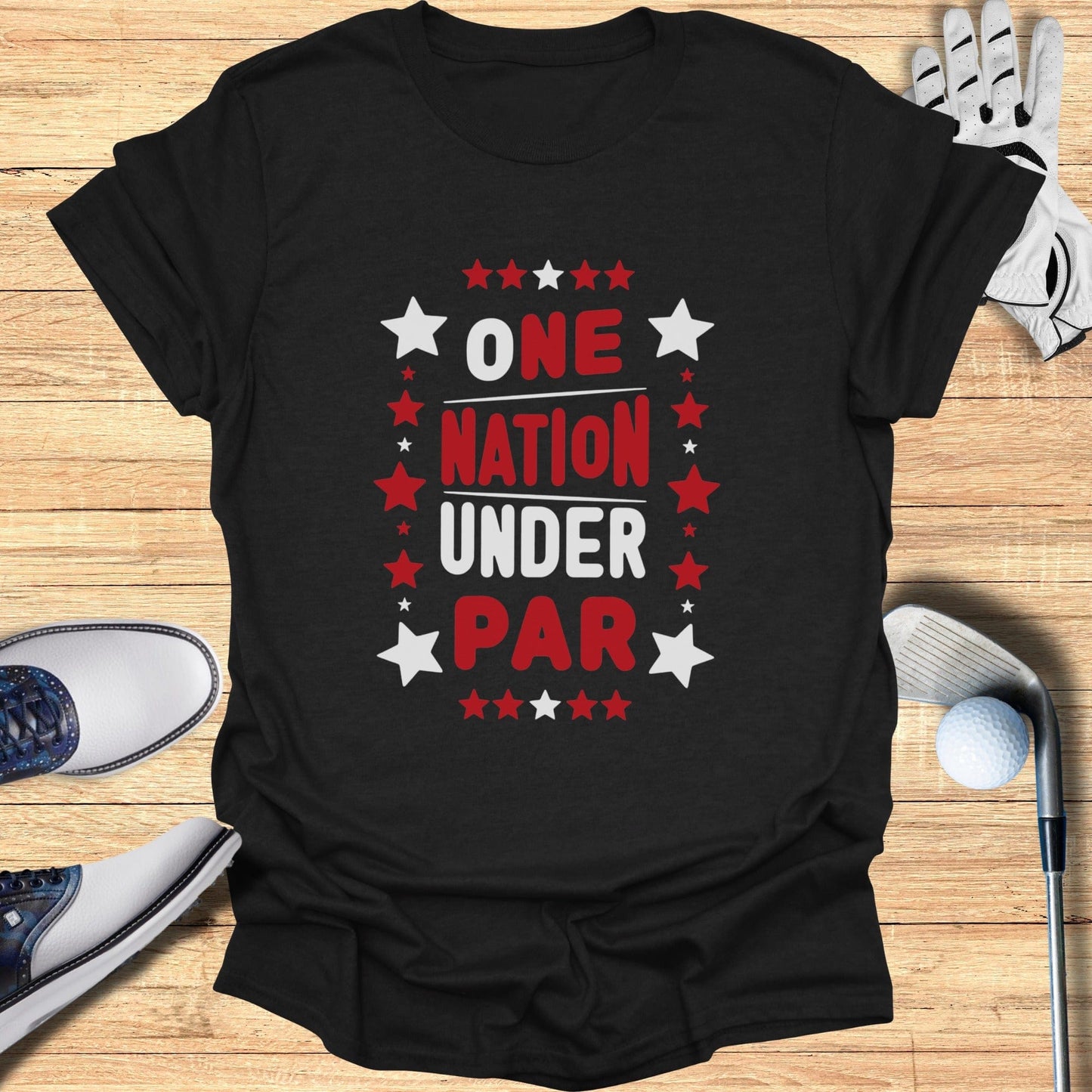 One Nation T-Shirt - Funny Golf Tee by Swing Epic