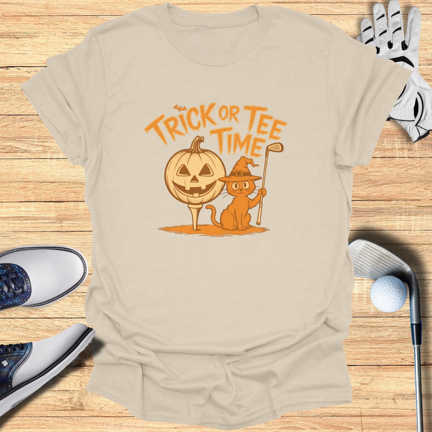 Trick or Tee Time Pumpkin Golf Shirt product