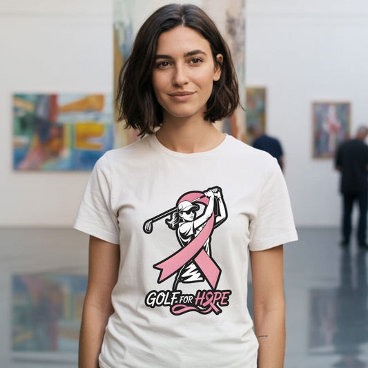 Golf For Hope Graphic T-Shirt Cancer Awareness Product