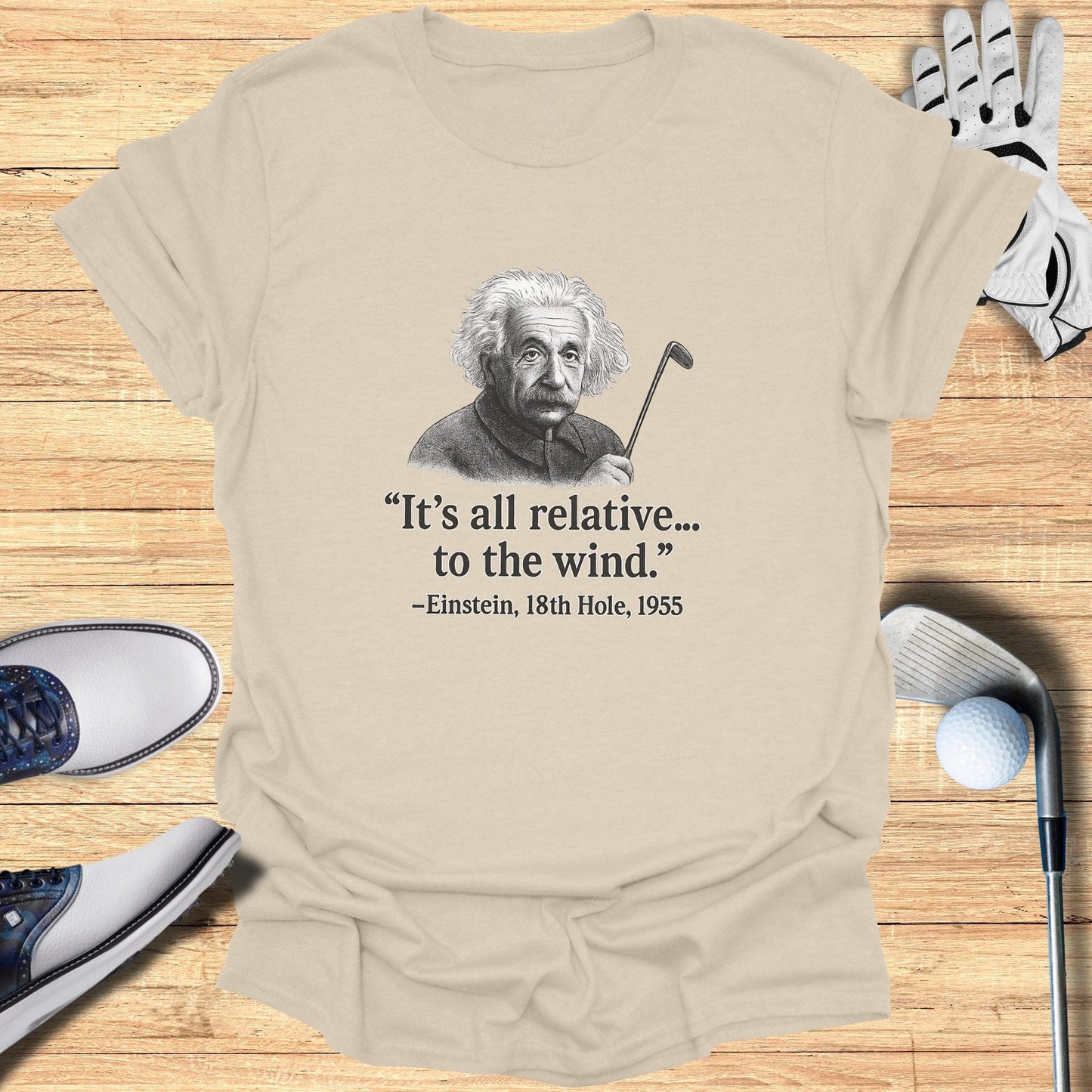 It's All Relative To The Wind T-Shirt - Funny Golf Tee by Swing Epic