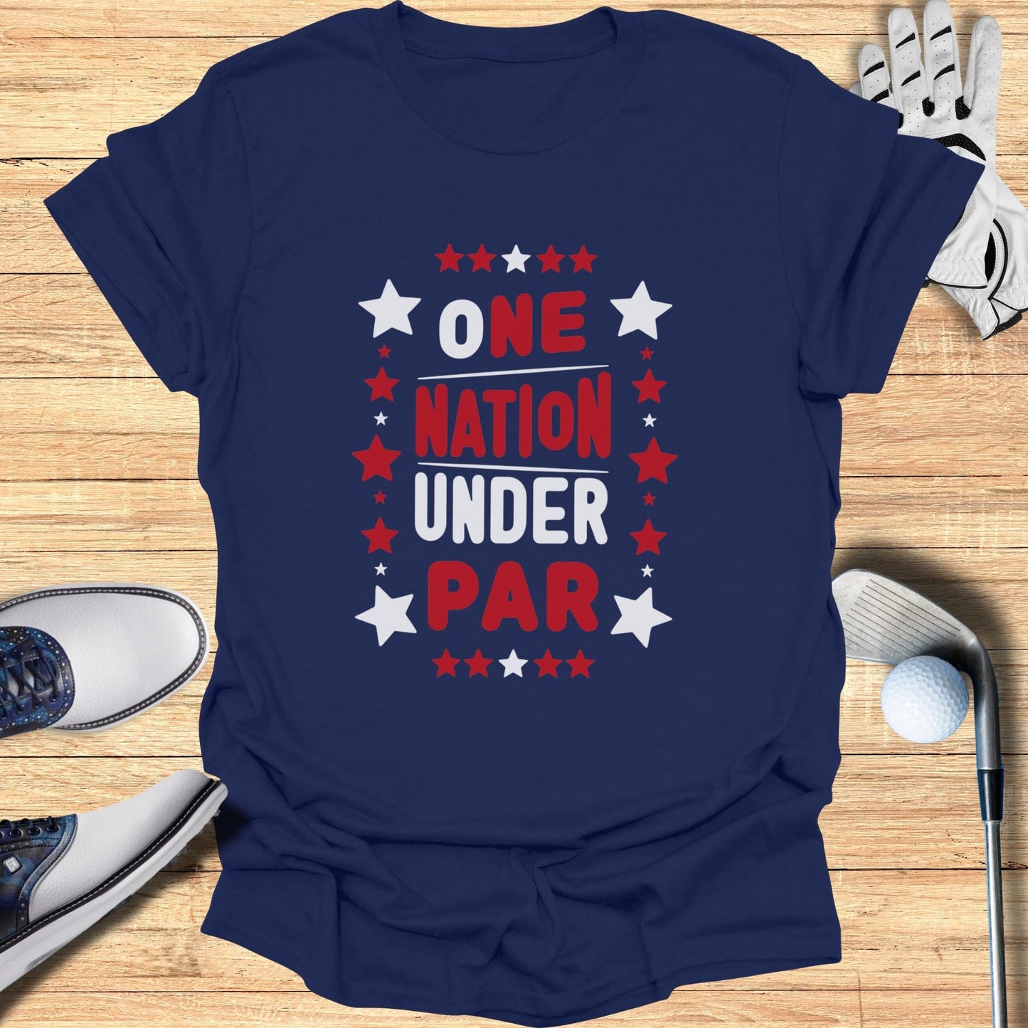 One Nation T-Shirt - Funny Golf Tee by Swing Epic