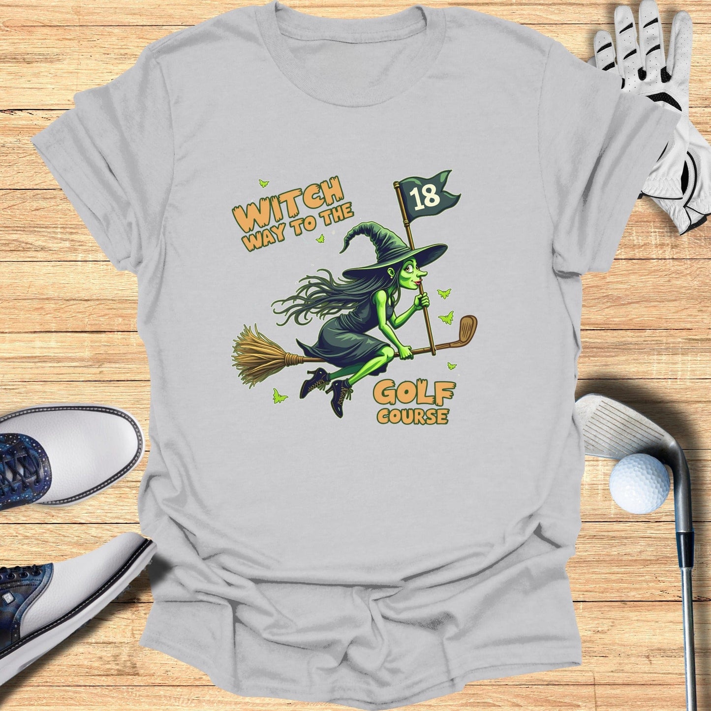 Witch Way to the Course T-Shirt - Funny Golf Tee by Swing Epic