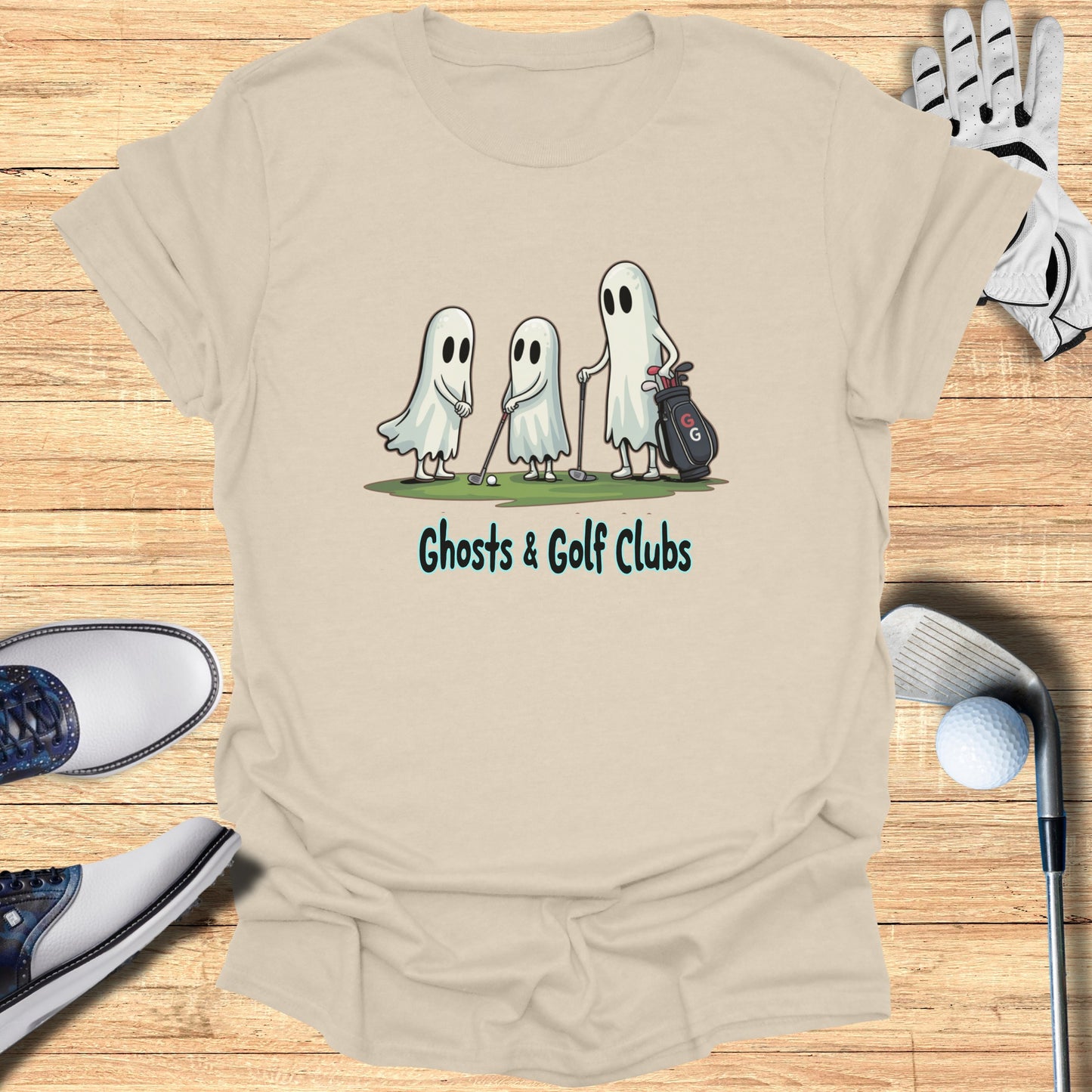 Ghosts and Golf Clubs Funny Halloween T-Shirt product