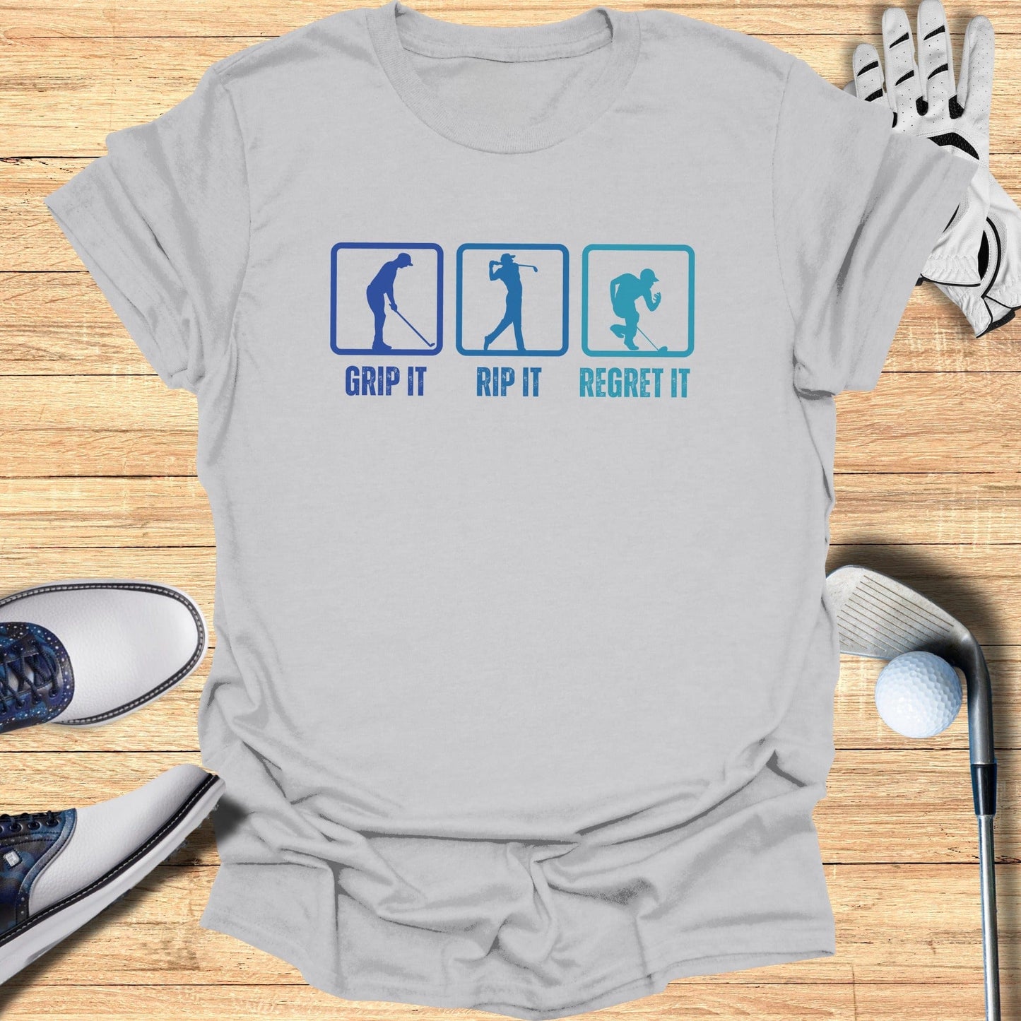 Grip Rip Regret T-Shirt - Funny Golf Tee by Swing Epic