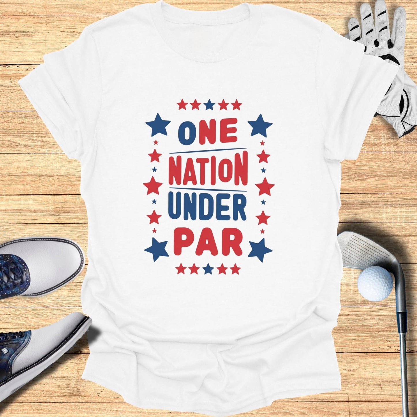 One Nation T-Shirt - Funny Golf Tee by Swing Epic