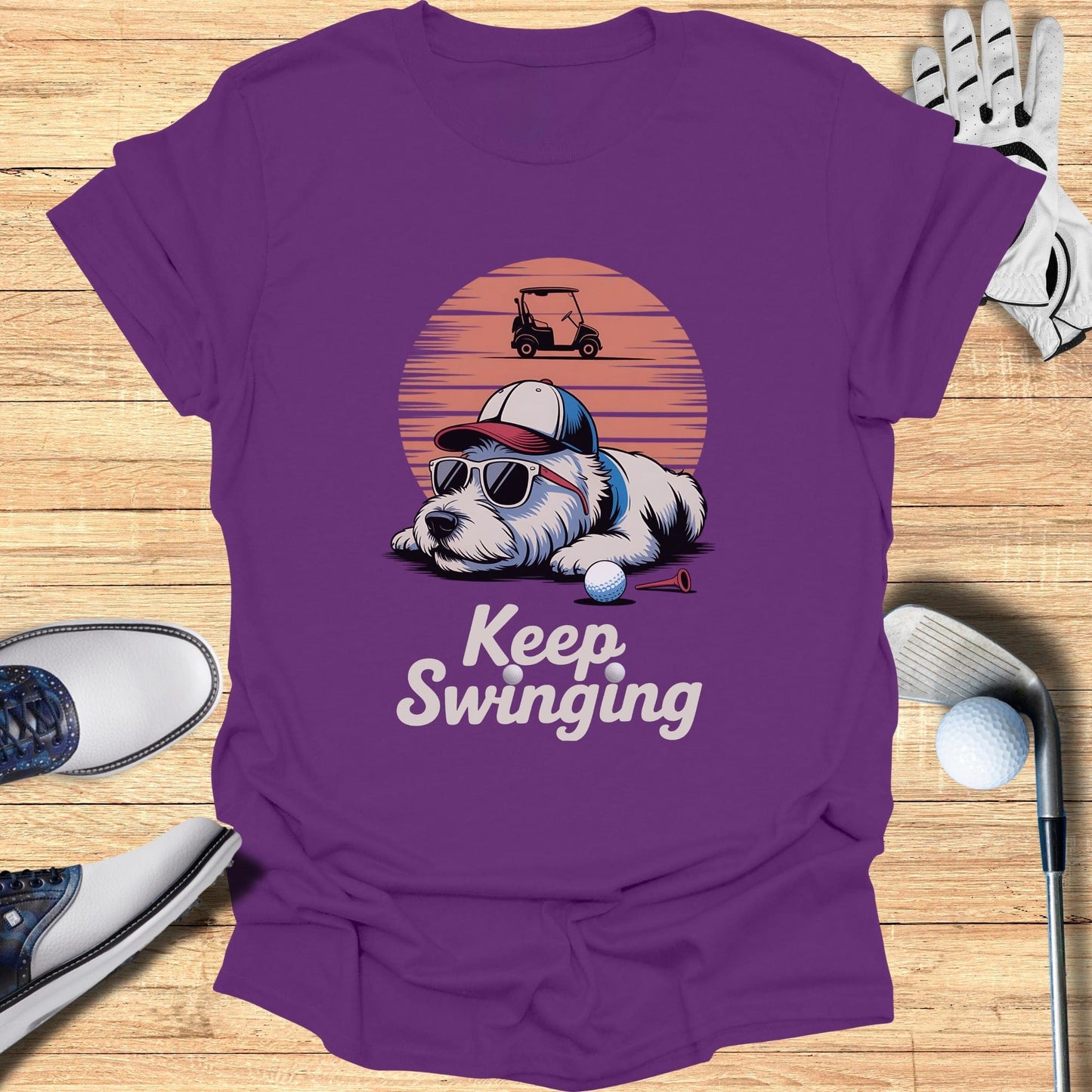 Keep Swinging Labrador T-Shirt - Funny Golf Tee by Swing Epic