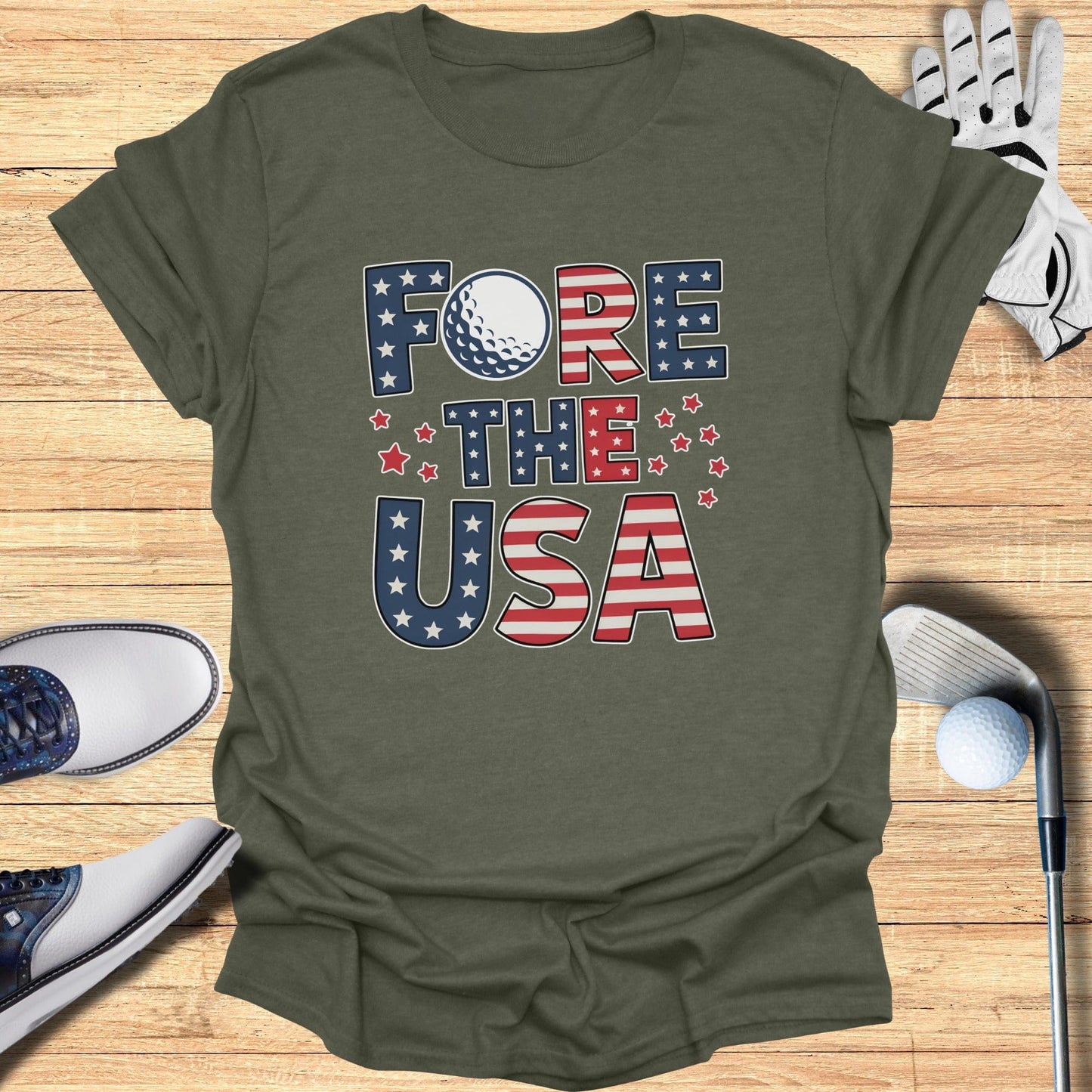 Fore The USA T-Shirt - Funny Golf Tee by Swing Epic