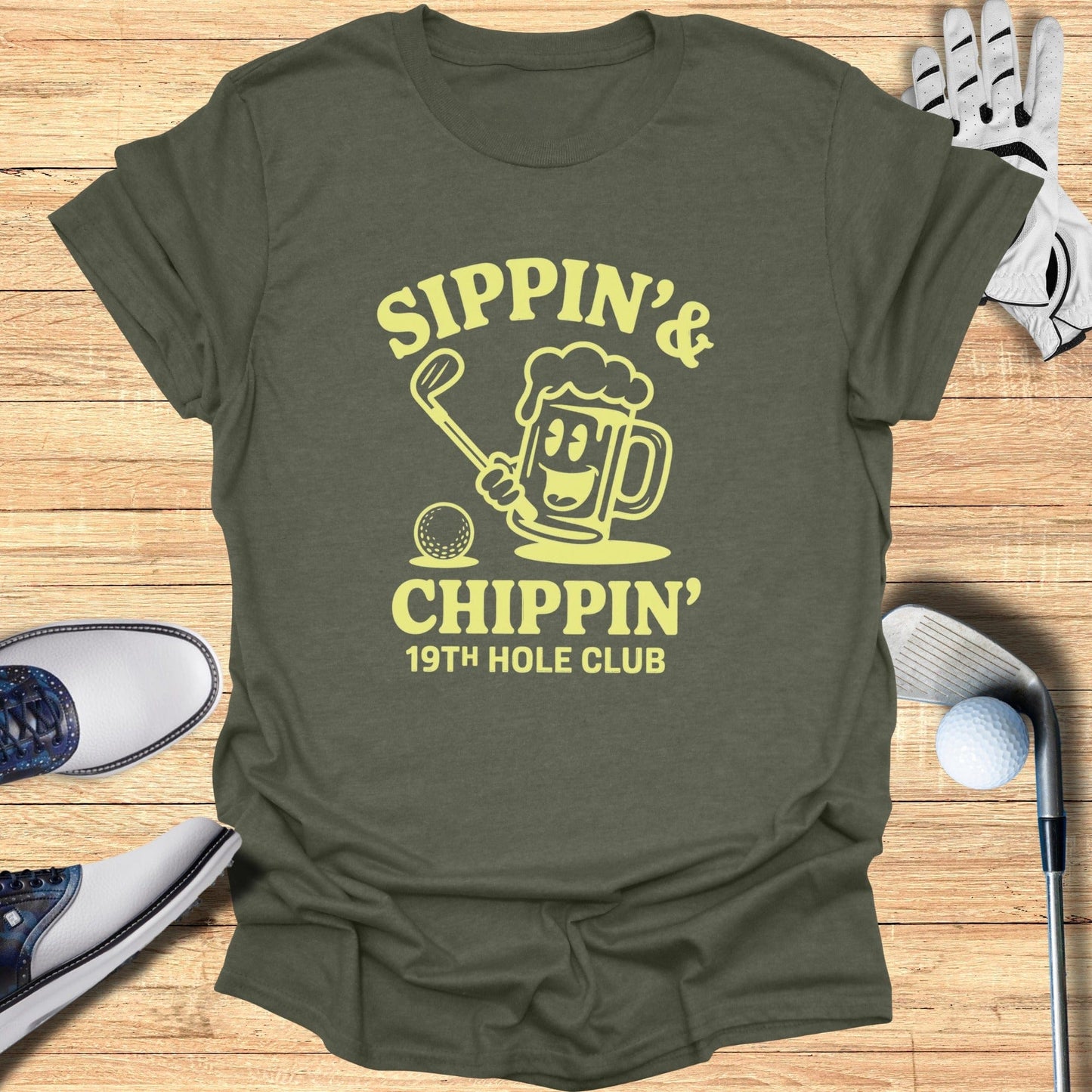 Sippin’ & Chippin’ T-Shirt - Funny Golf Tee by Swing Epic