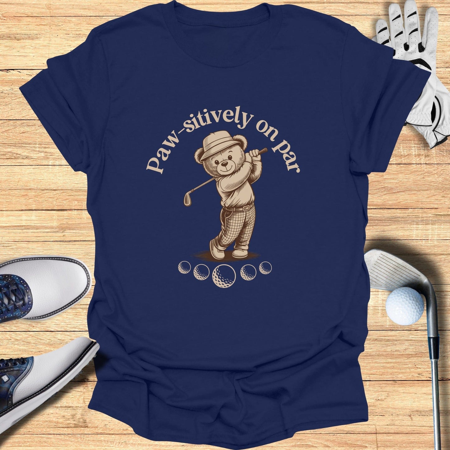 Paw-sitively On Par T-Shirt - Funny Golf Tee by Swing Epic