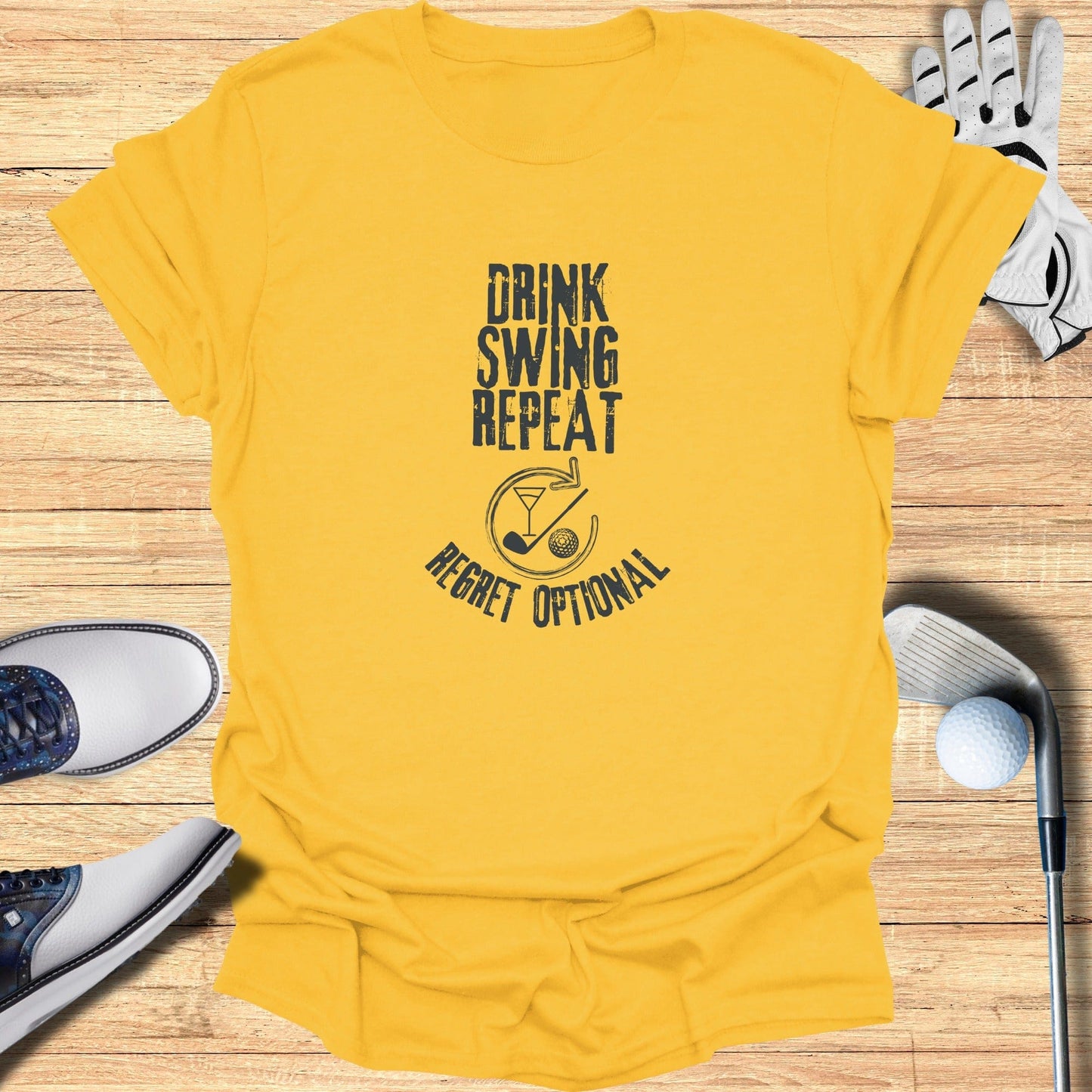 Drink Swing Repeat T-Shirt - Funny Golf Tee by Swing Epic