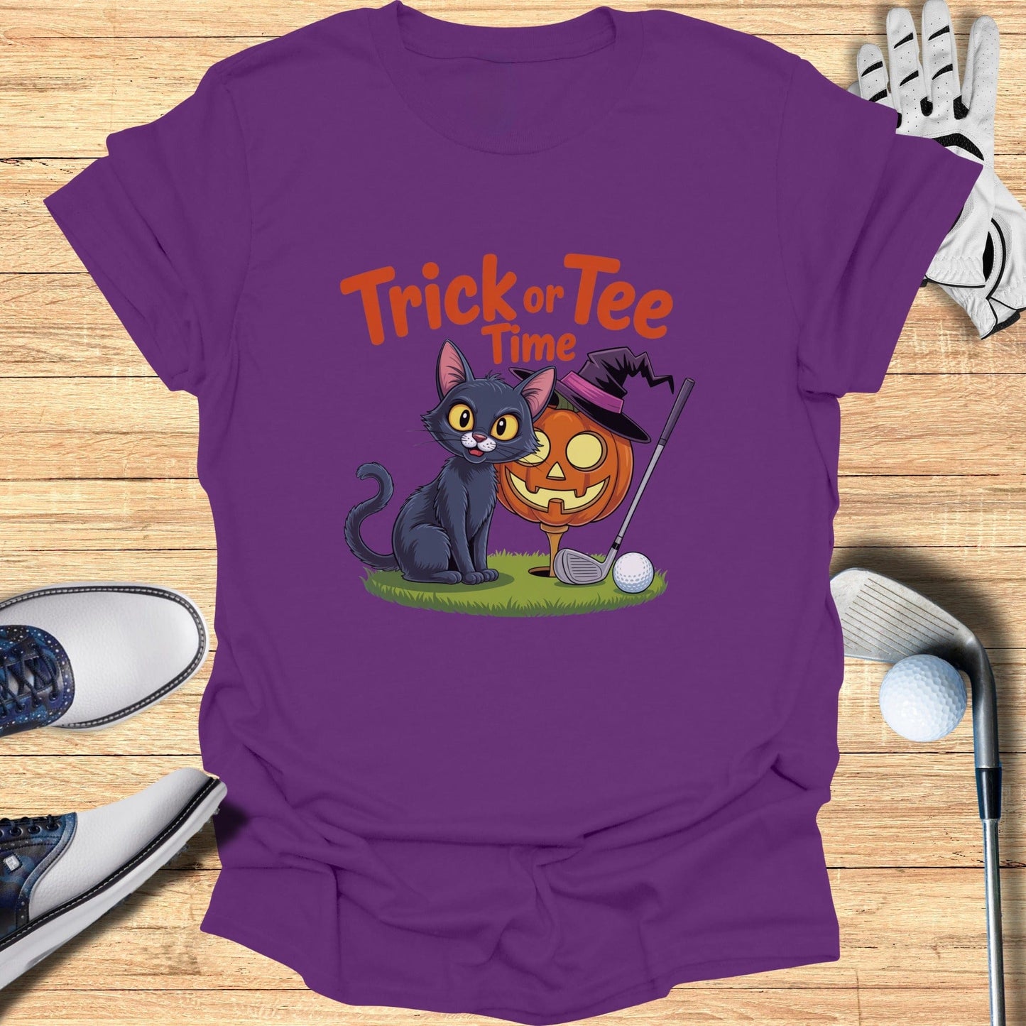Trick or Tee Time T-Shirt - Funny Golf Tee by Swing Epic