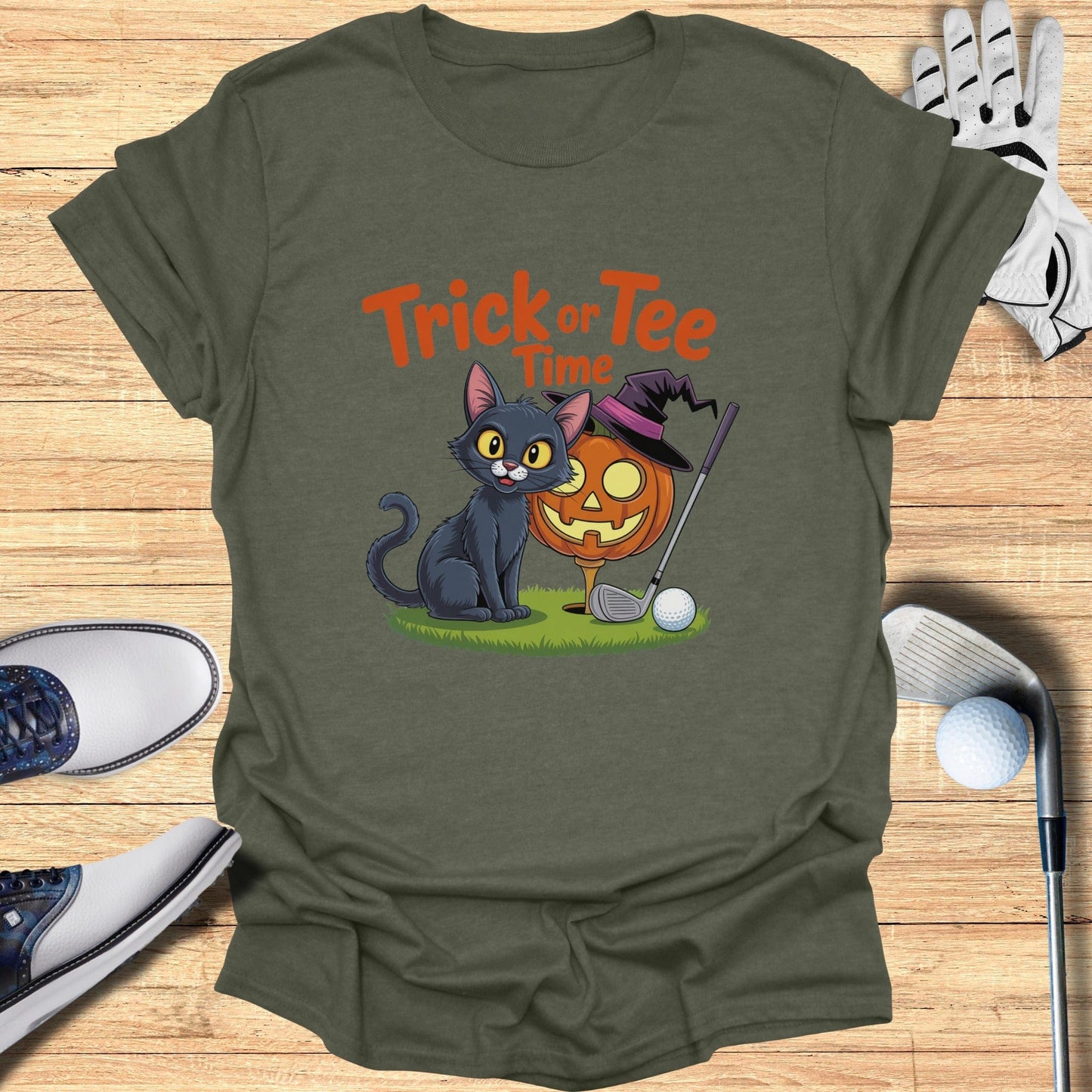 Trick or Tee Time T-Shirt - Funny Golf Tee by Swing Epic