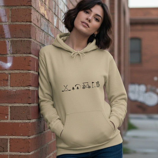 Adventure Icons Design Hoodie for Casual Outdoor Look