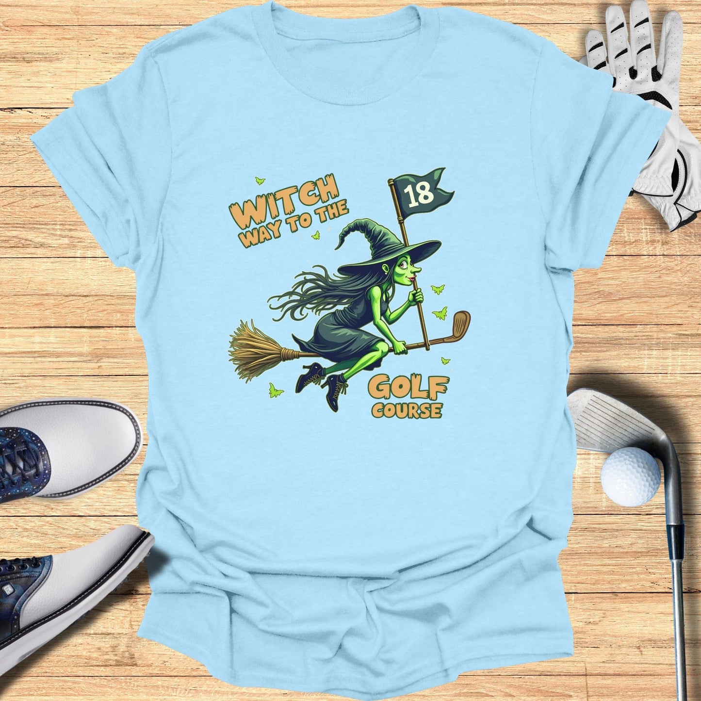 Witch Way to the Course T-Shirt - Funny Golf Tee by Swing Epic